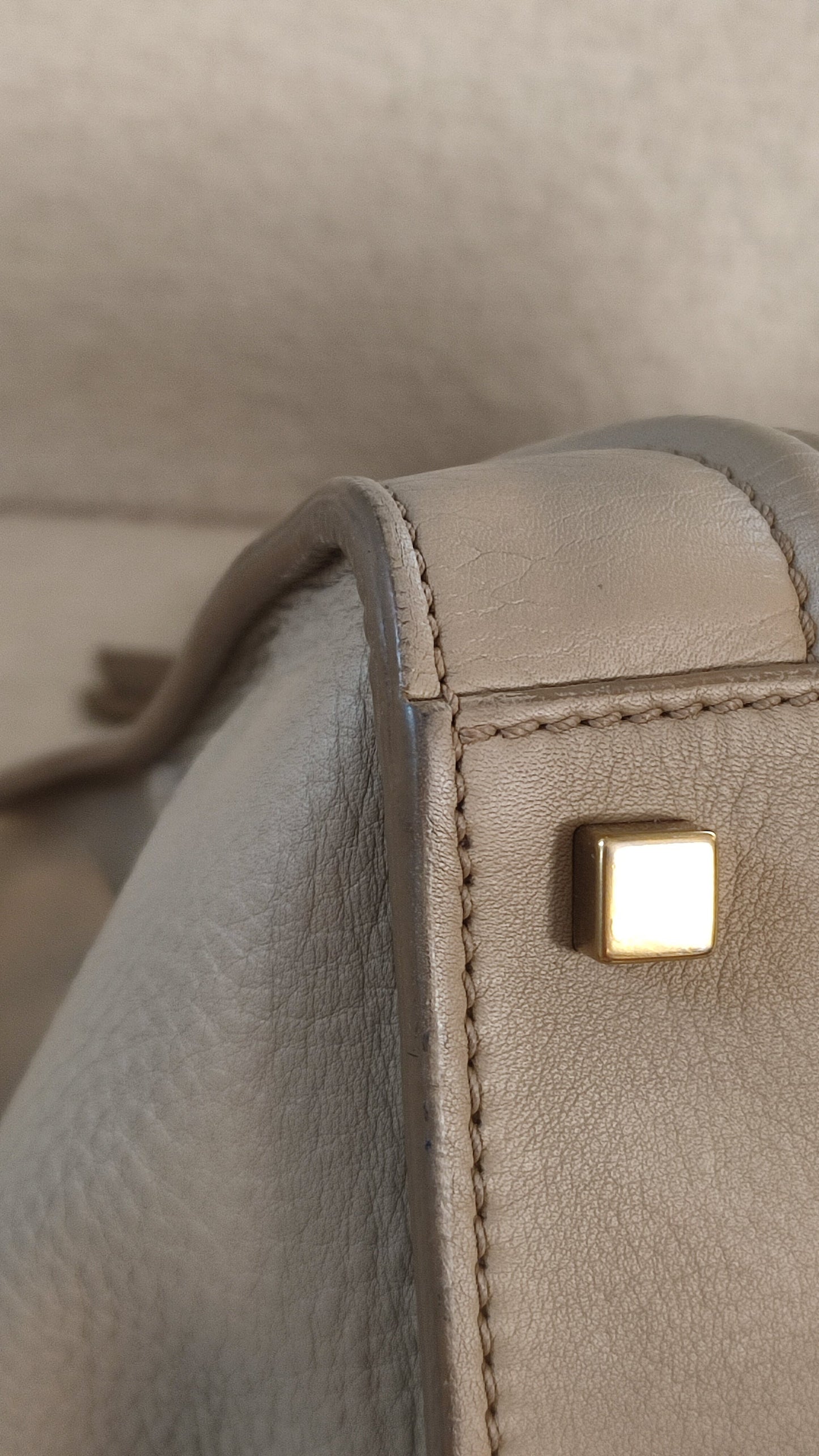 Celine Drummed Phantom Taupe Bag