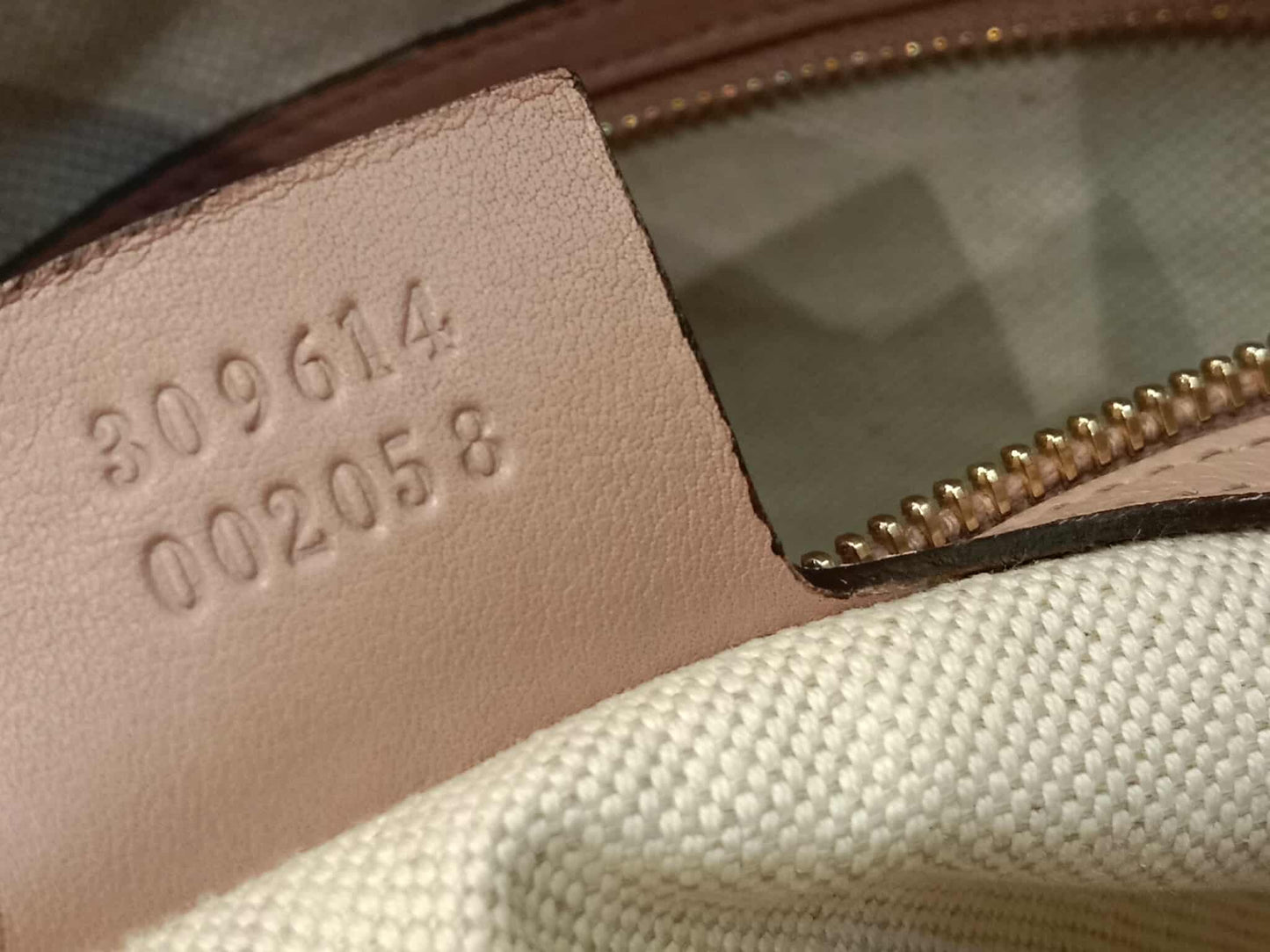 Gucci Beige Microguccissima Nice Patent Leather Satchel Bag