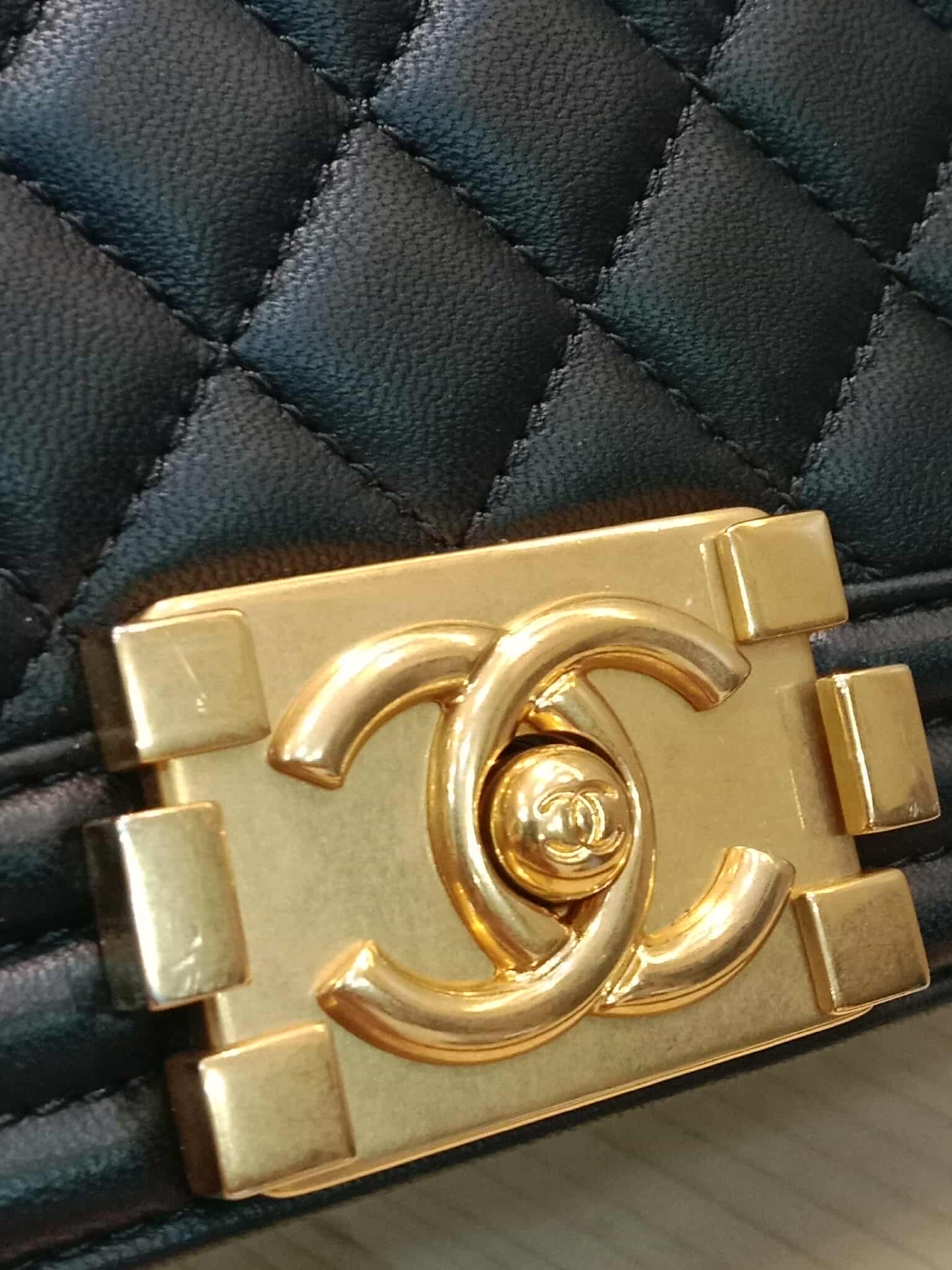 Chanel Leboy Quilted Lambskin Old Medium Black Series 23