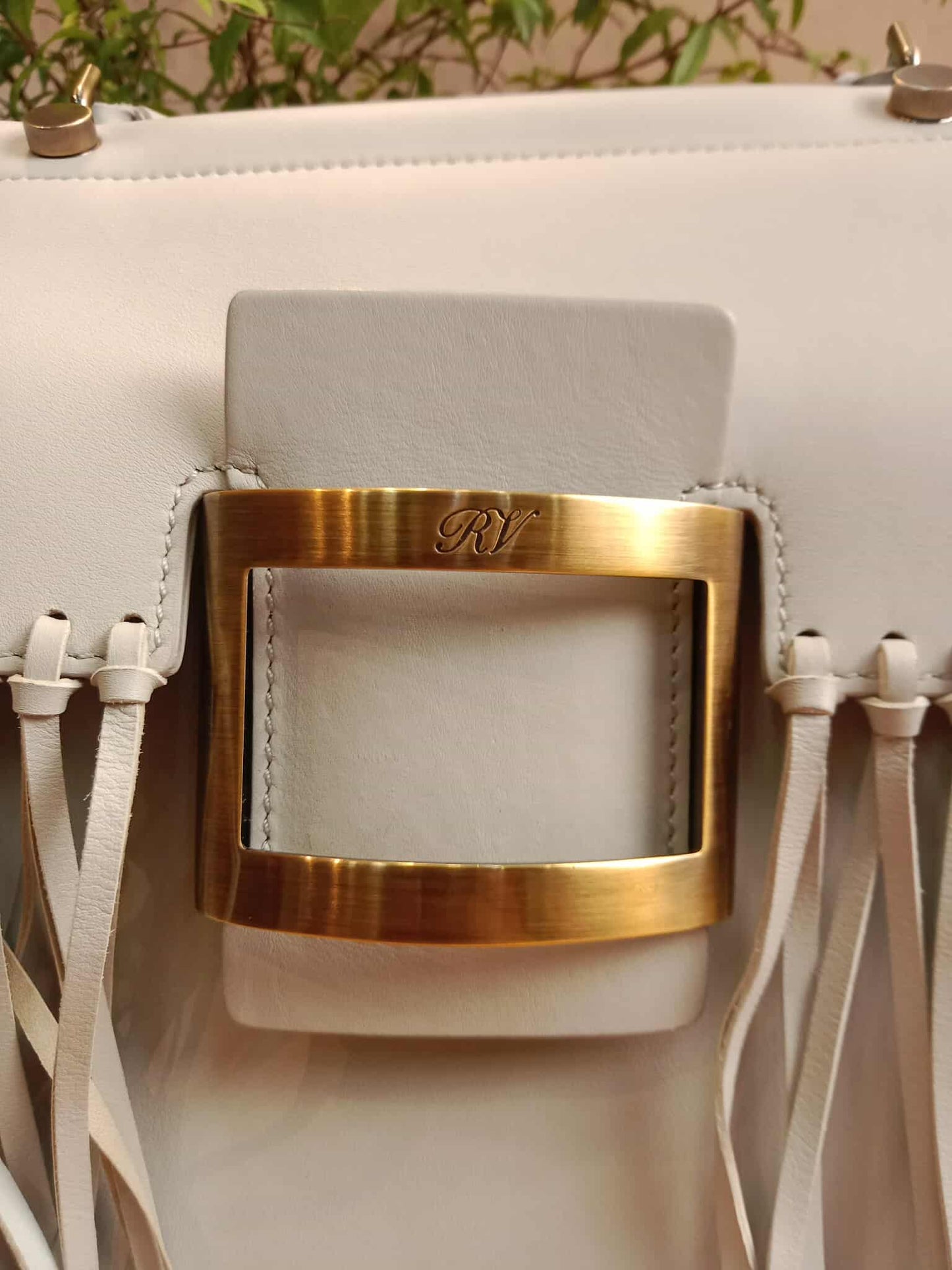 Roger Vivier Gray Frill Bag