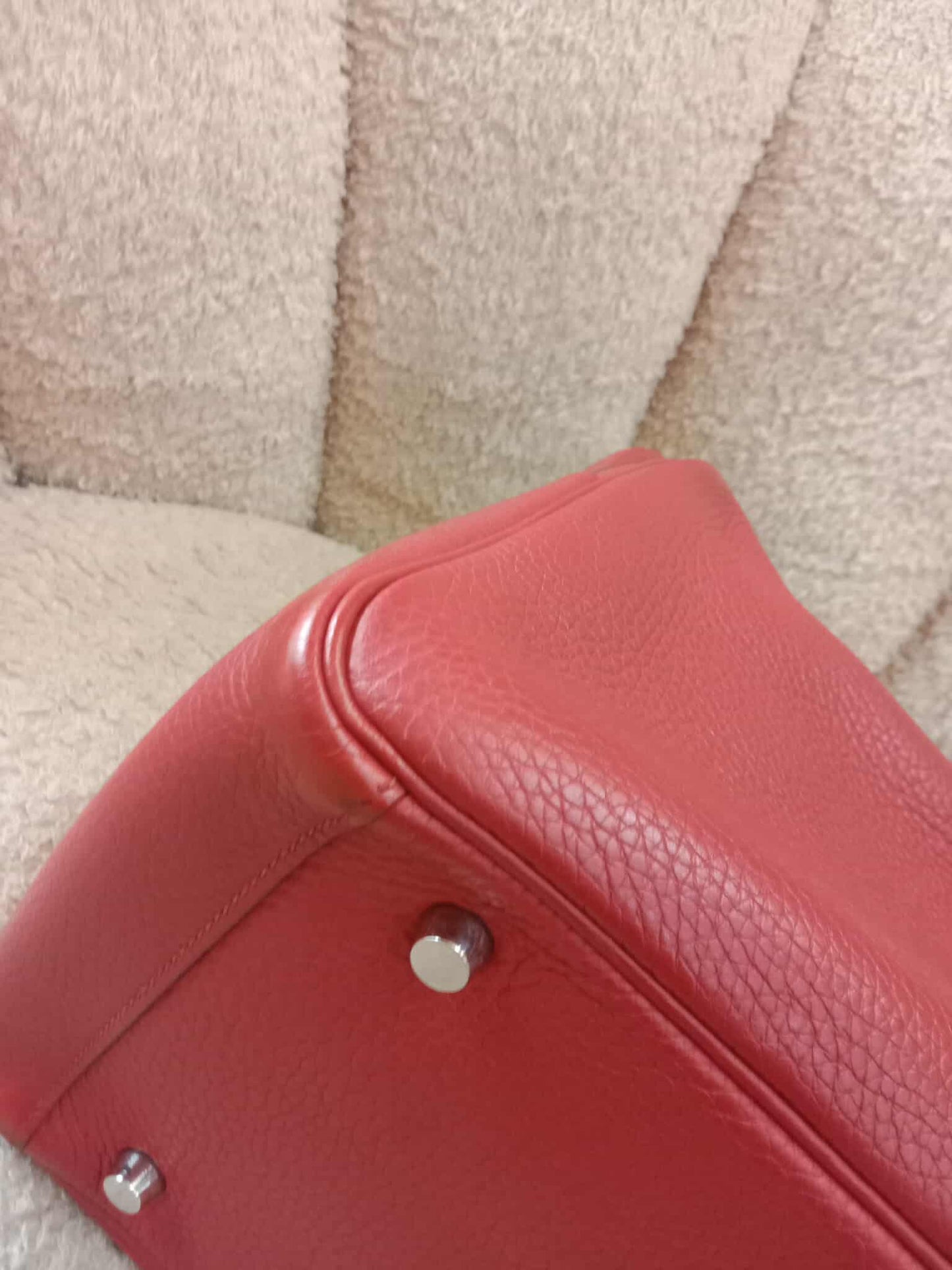 Hermes Lindy 30 Red Clemence Stamp Q Square 2013