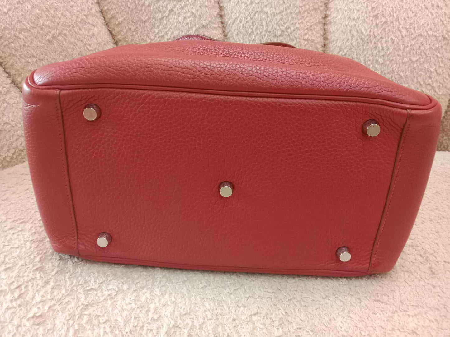 Hermes Lindy 30 Red Clemence Stamp Q Square 2013