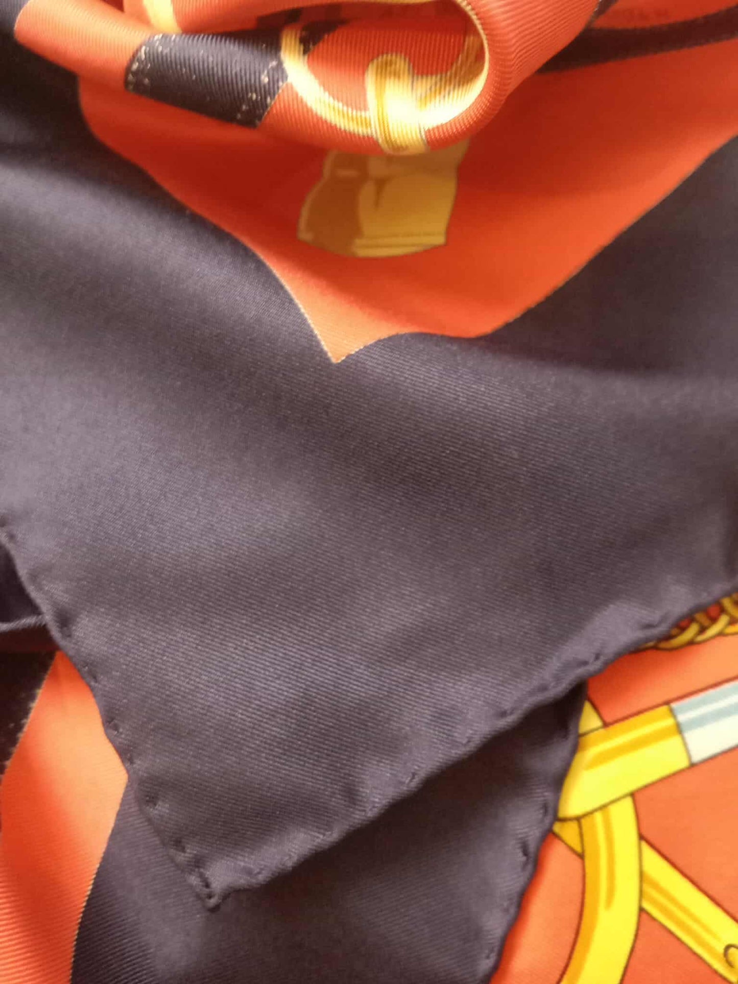 Hermes Carre 90 Eperon Dor Golden Spur Silk Scarf