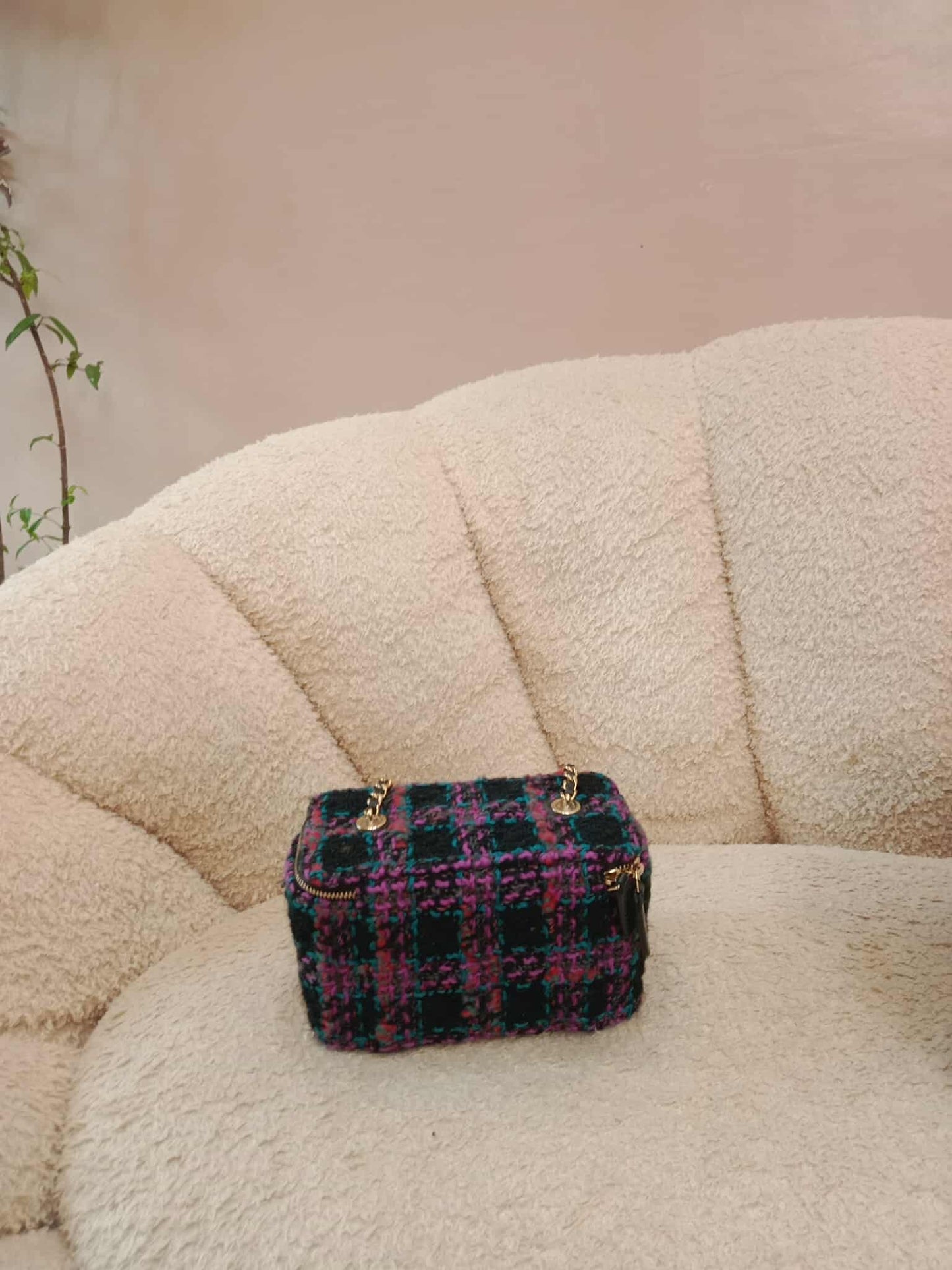 Chanel Tweed Vanity Multicolor Microchipped