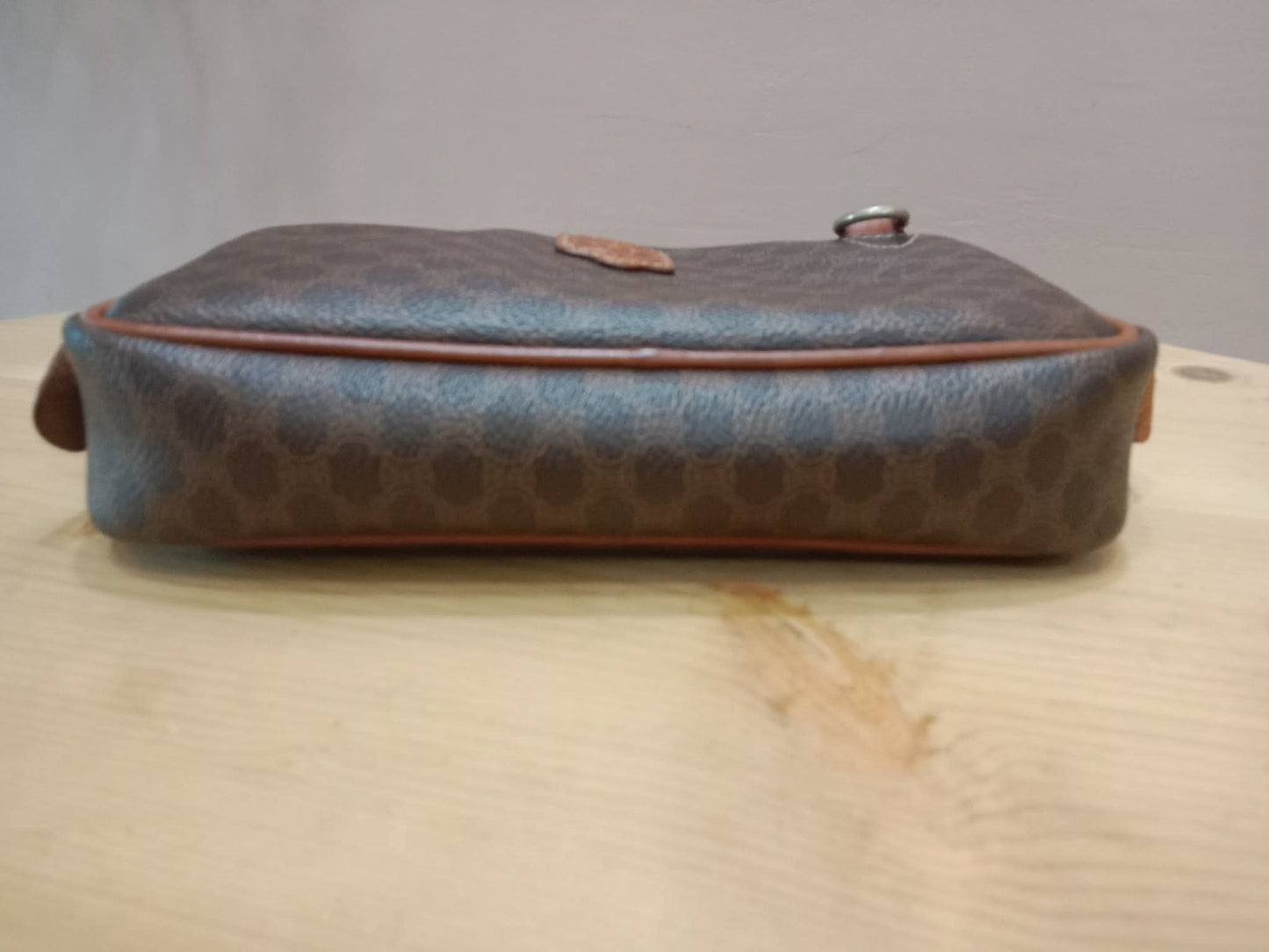 Celine Macadam Coated Canvas Camera Bag Brown