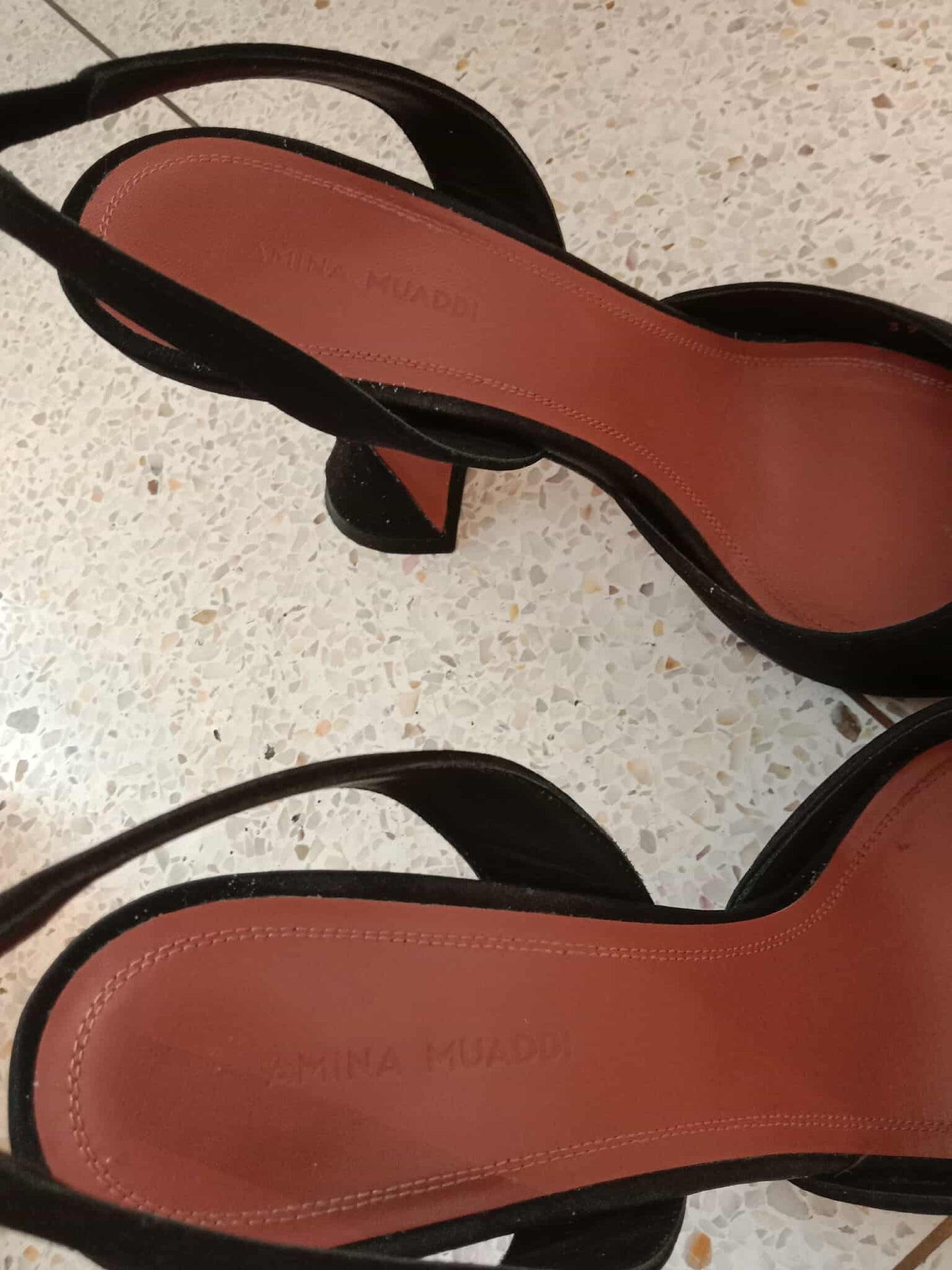 Amina Muaddi Black Sandals Size 39