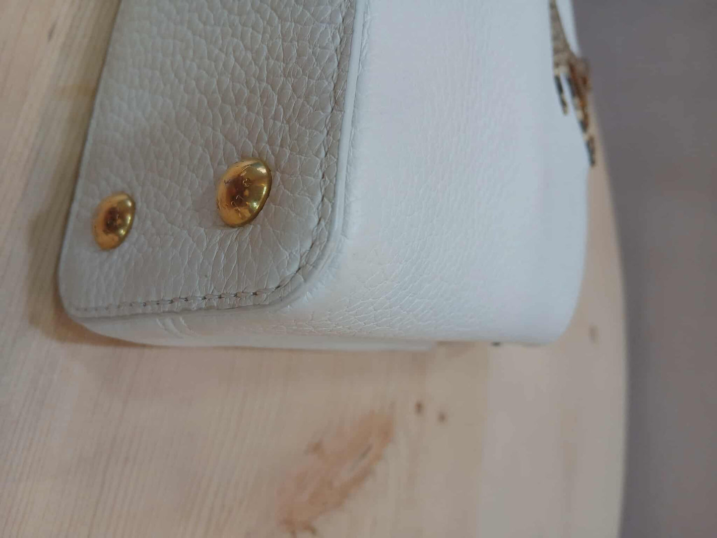 Louis Vuitton Mini Capucine Snakeskin Handle White