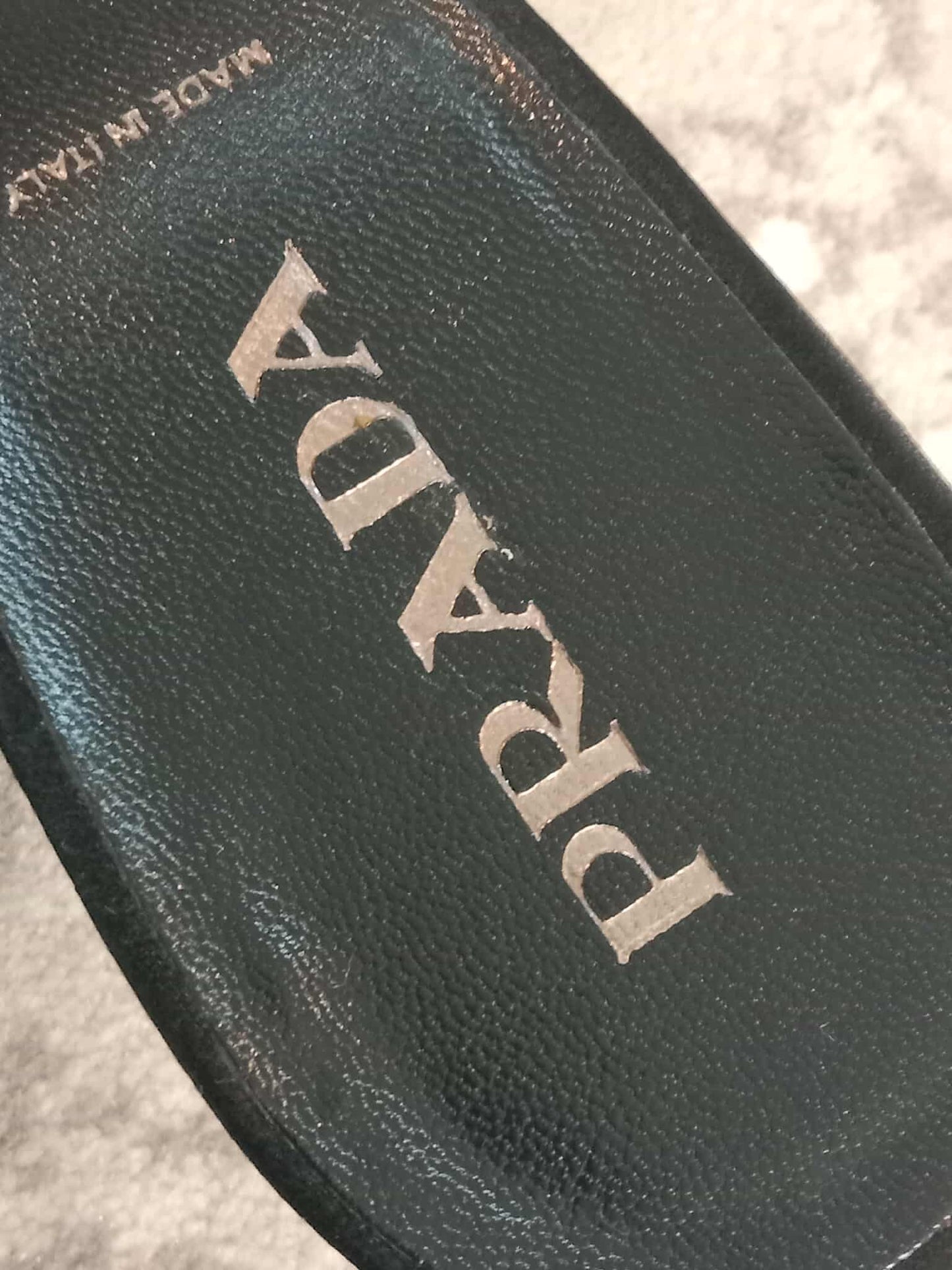 Prada Crochet & Sequin Black Kitten Heels Size 37 1/2