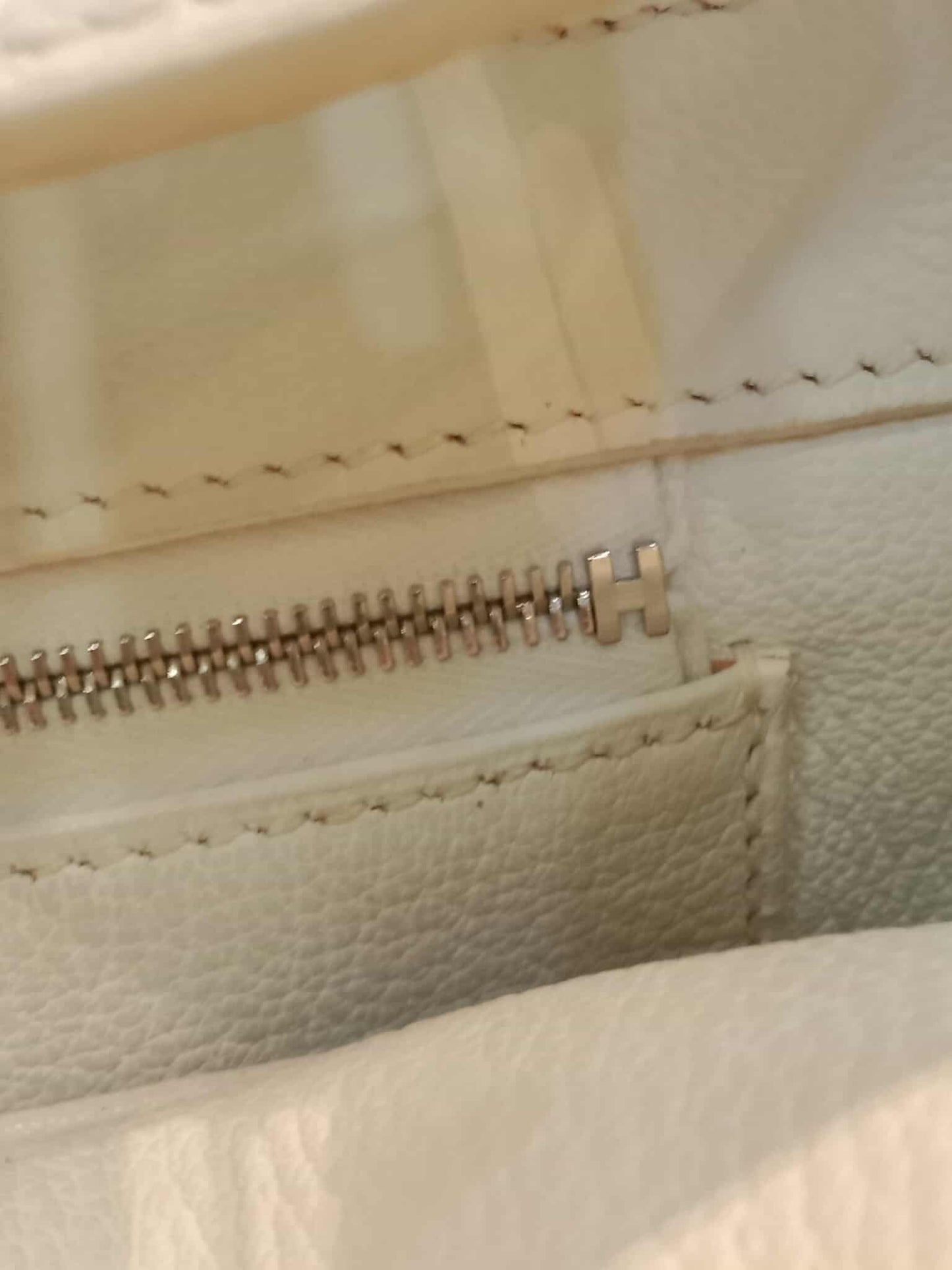 Hermes Birkin 35 White Clemence Stamp N Square 2010