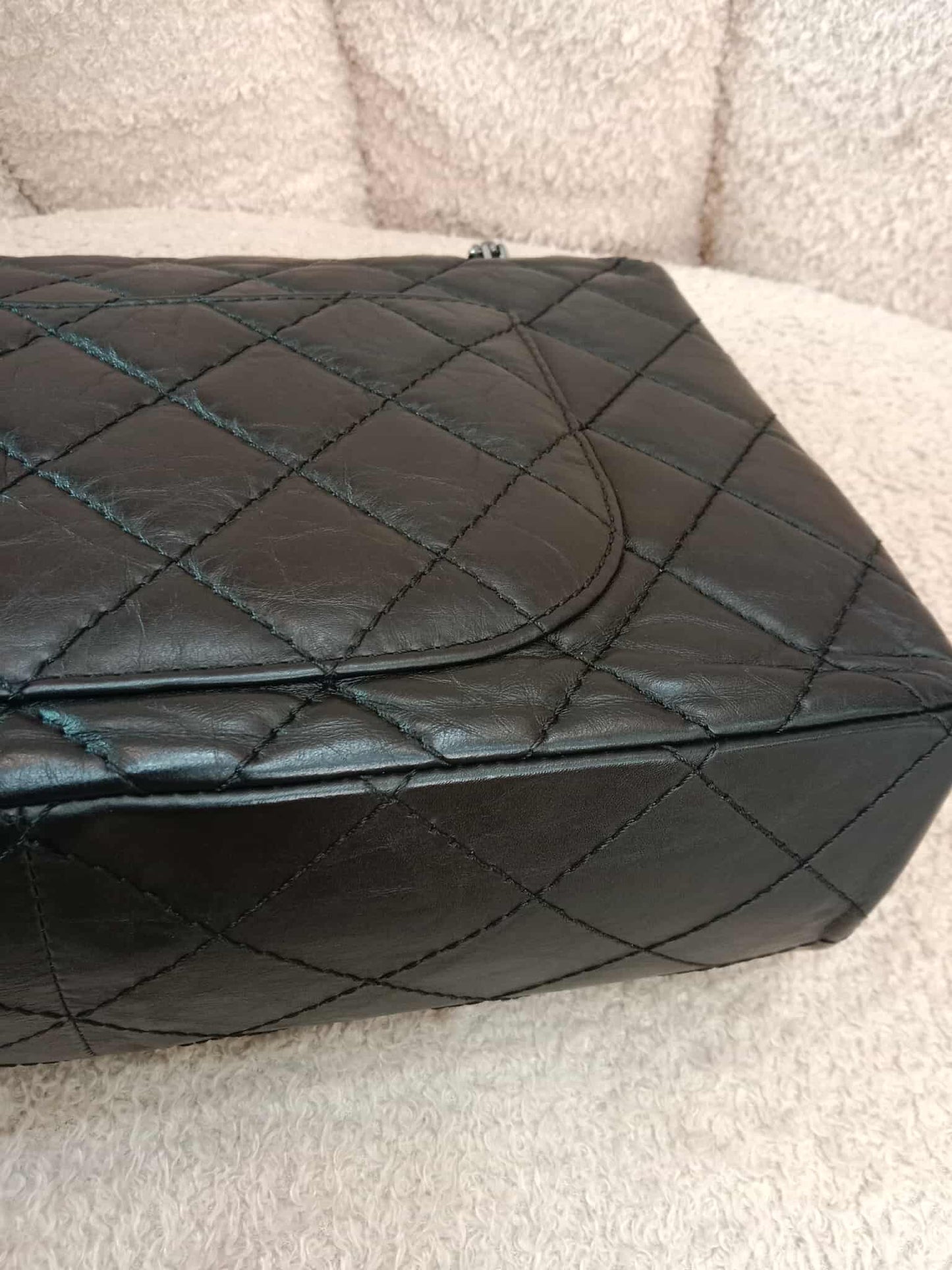 Chanel Reissue Mademoiselle Double Flap Black Calfskin Series 14