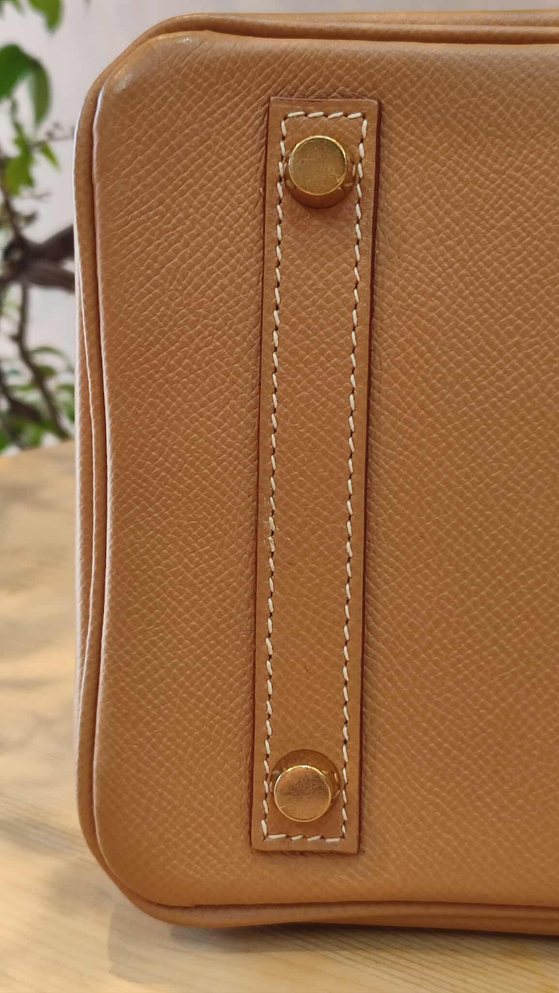 Hermes Birkin 30 Bicolor Gold/Biscuit Epsom Stamp G Square 2003 GHW
