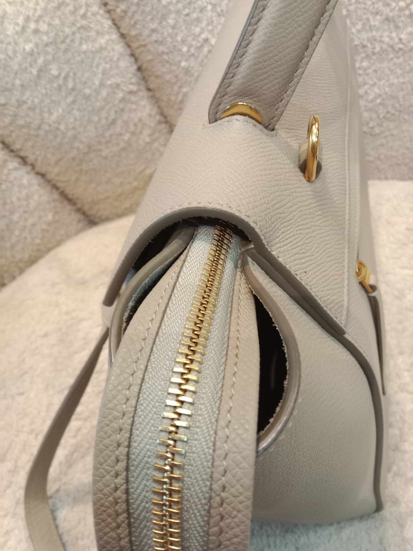 Celine Grained Calfskin 2-Way Micro Belt Bag Taupe