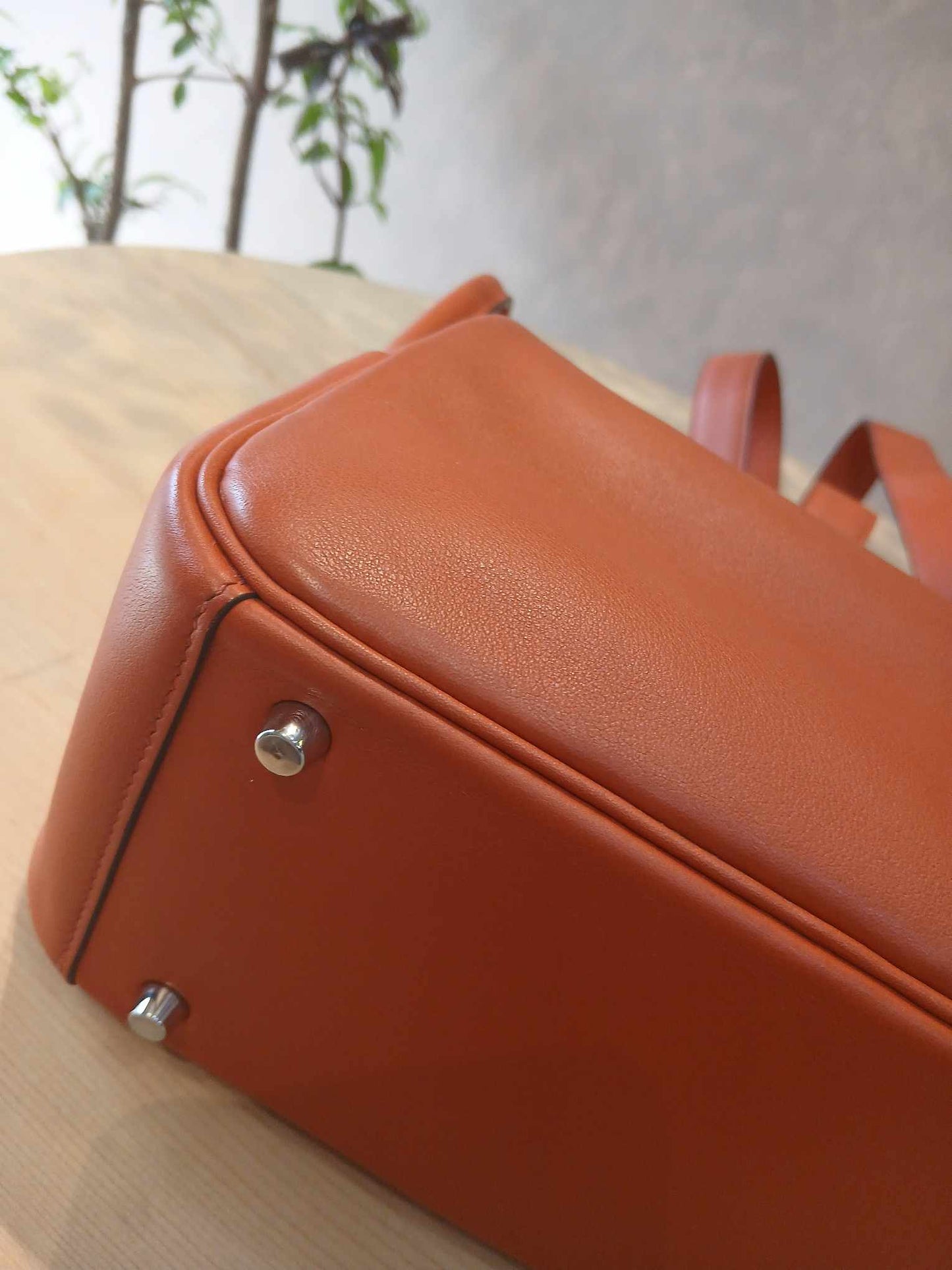 Hermes Mini Lindy Bi-Color Orange Stamp Z 2021