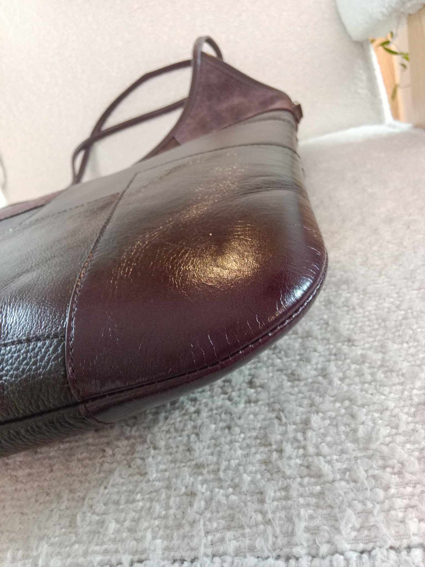 Miu Miu Upcycled Ivy Patchwork Tote Bag Brown Brandnew