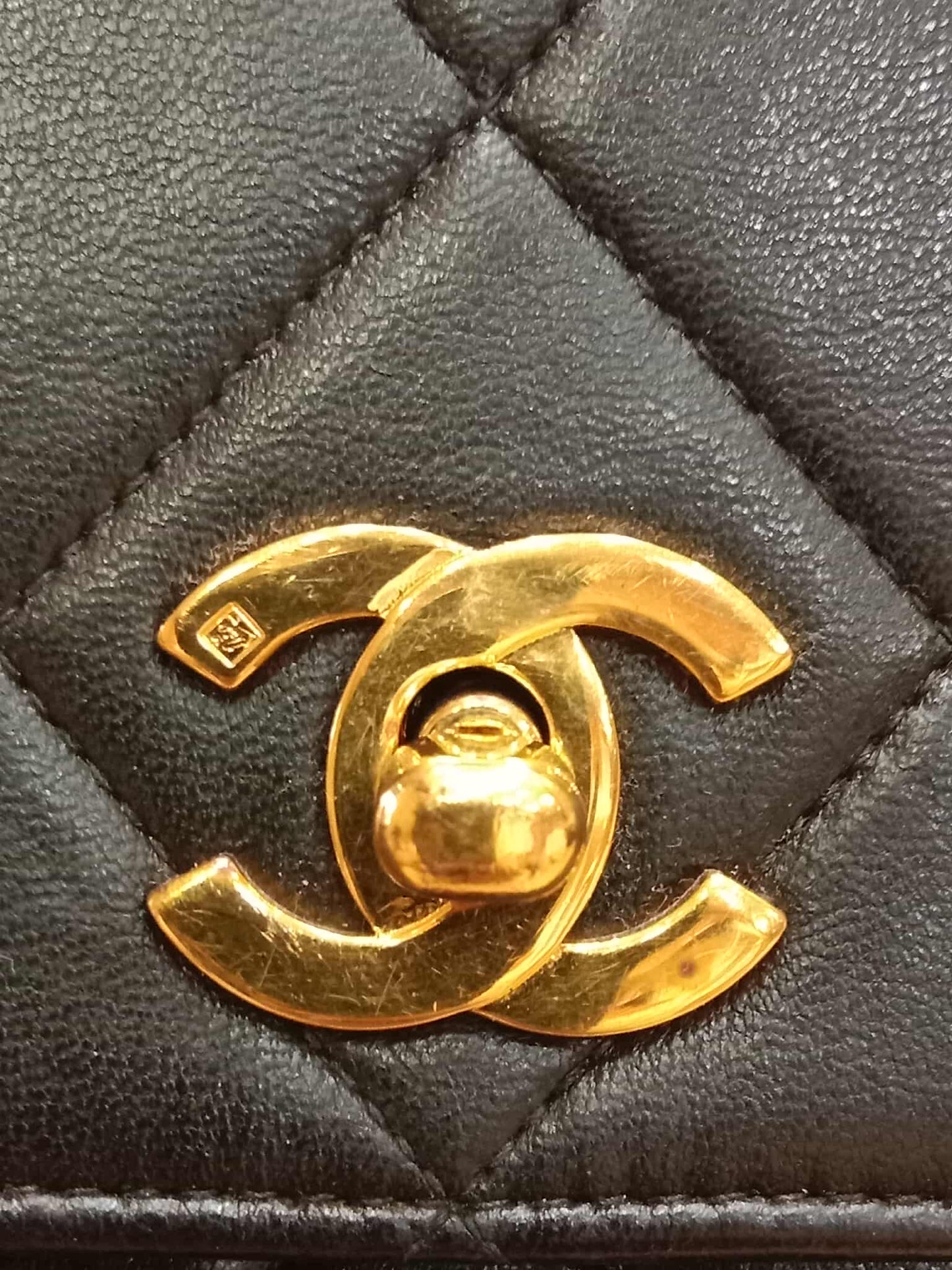 Chanel Vintage Lambskin Flap Black Series 3