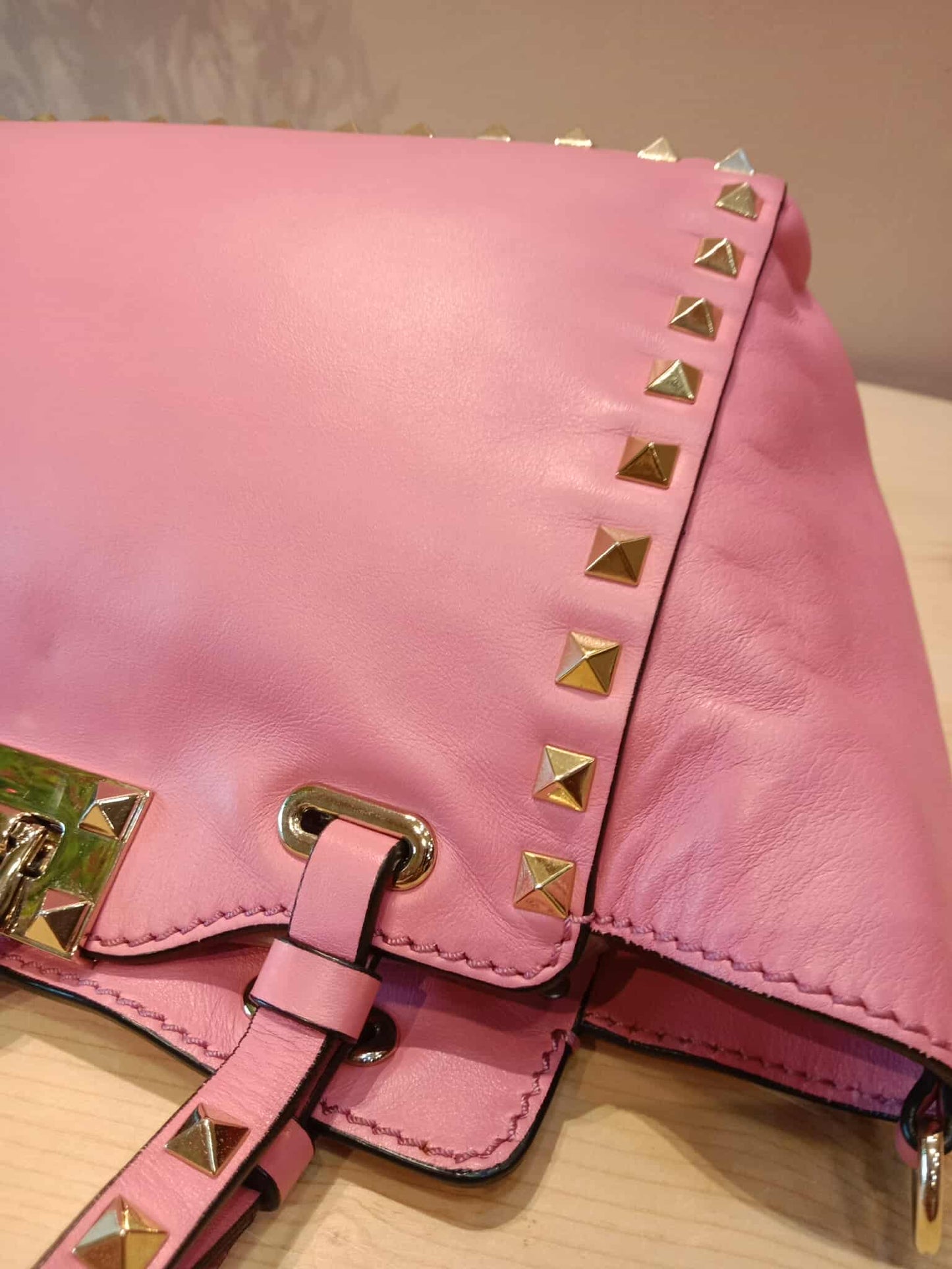 Valentino Rockstud Tote Bag Pink Mini