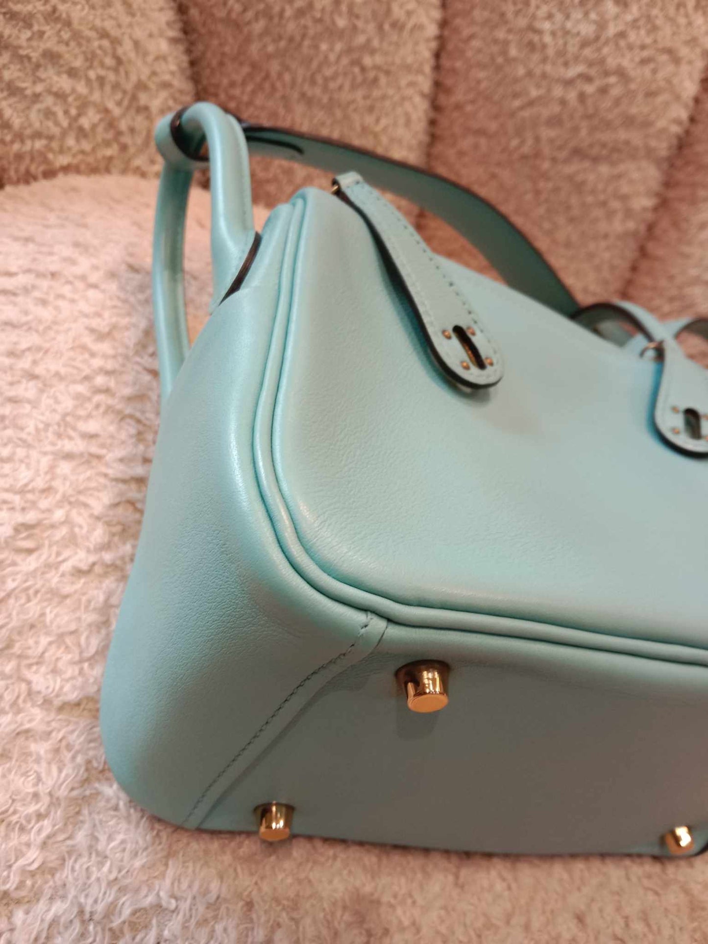 Hermes Mini Lindy Tiffany Blue Stamp Y 2020