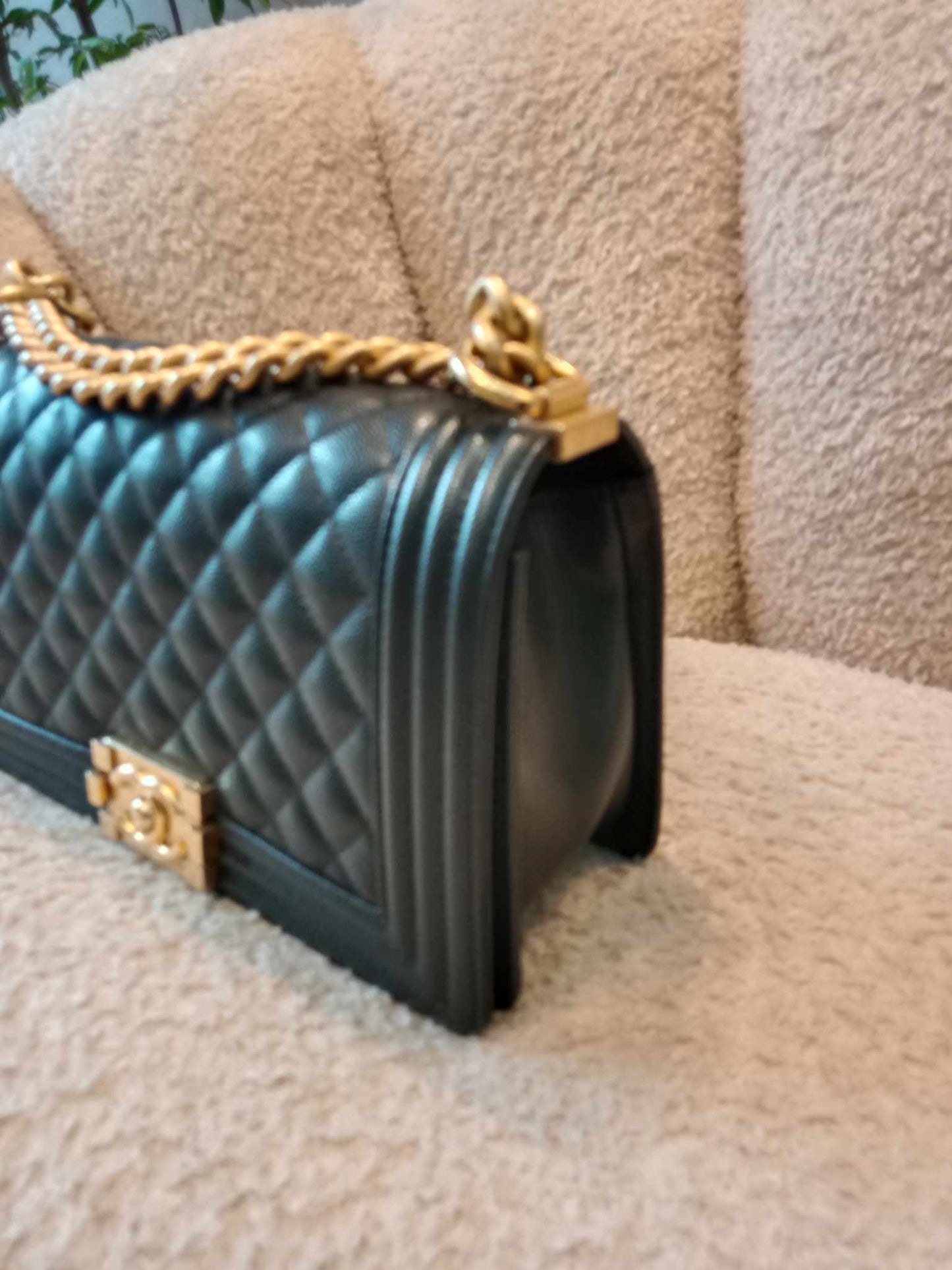 Chanel Leboy Caviar Black Old Medium Series 28