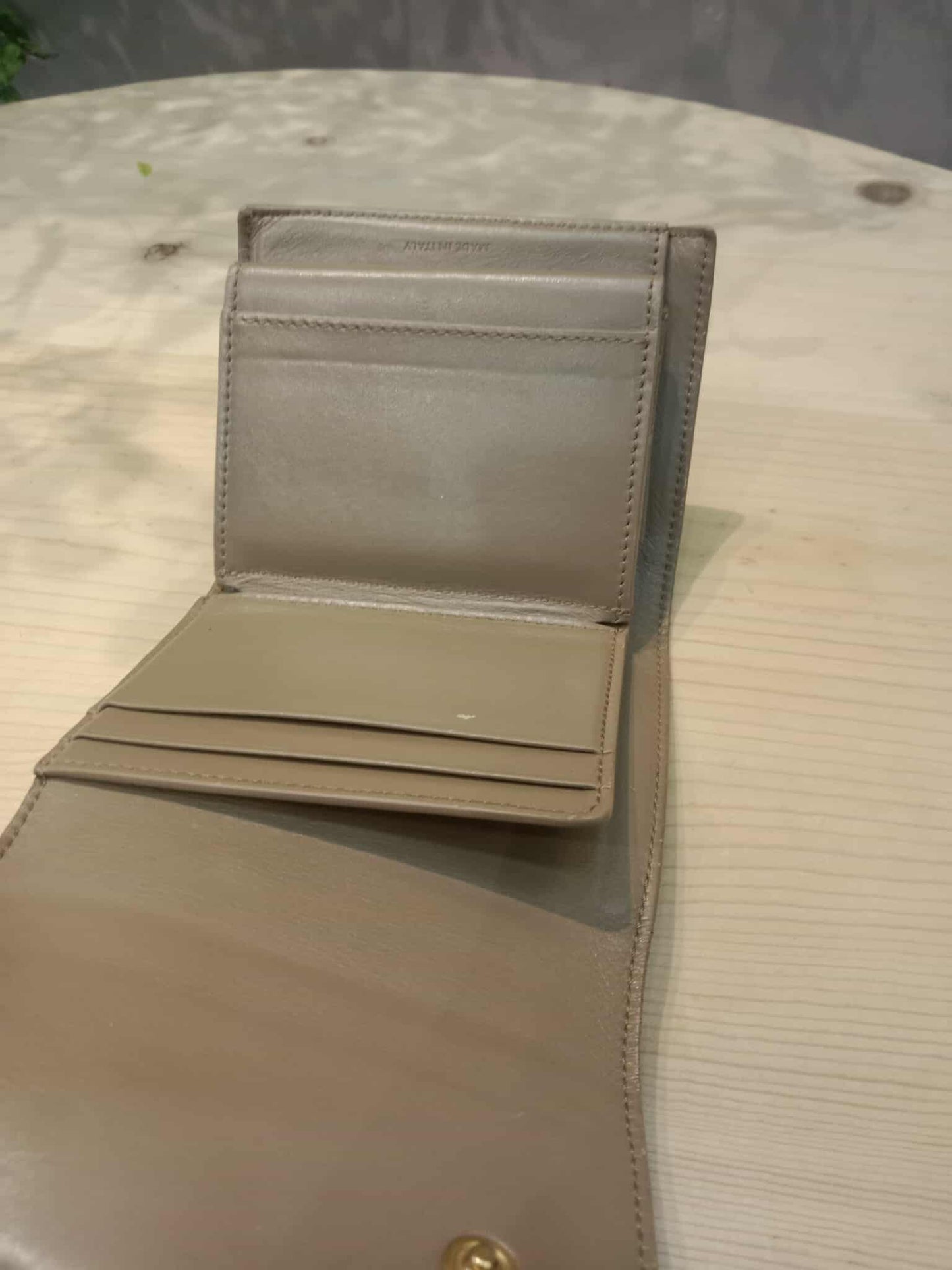 Celine Beige Trifold Wallet