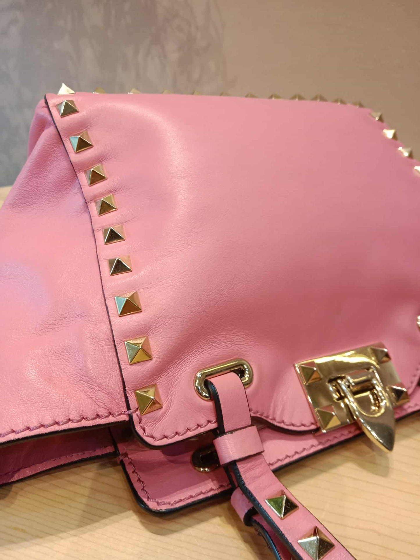 Valentino Rockstud Tote Bag Pink Mini