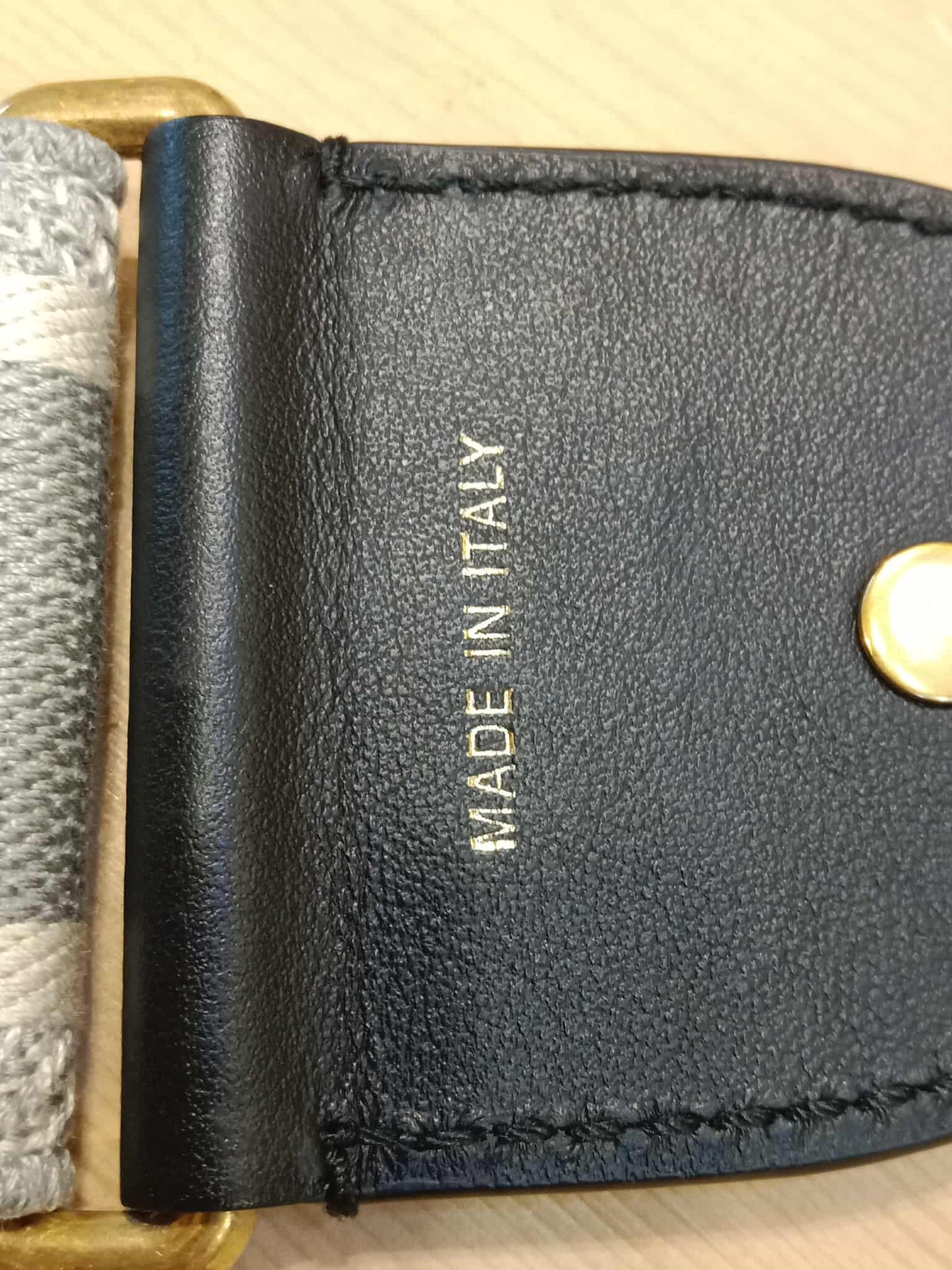 Dior Embroidered Logo Shoulder Strap