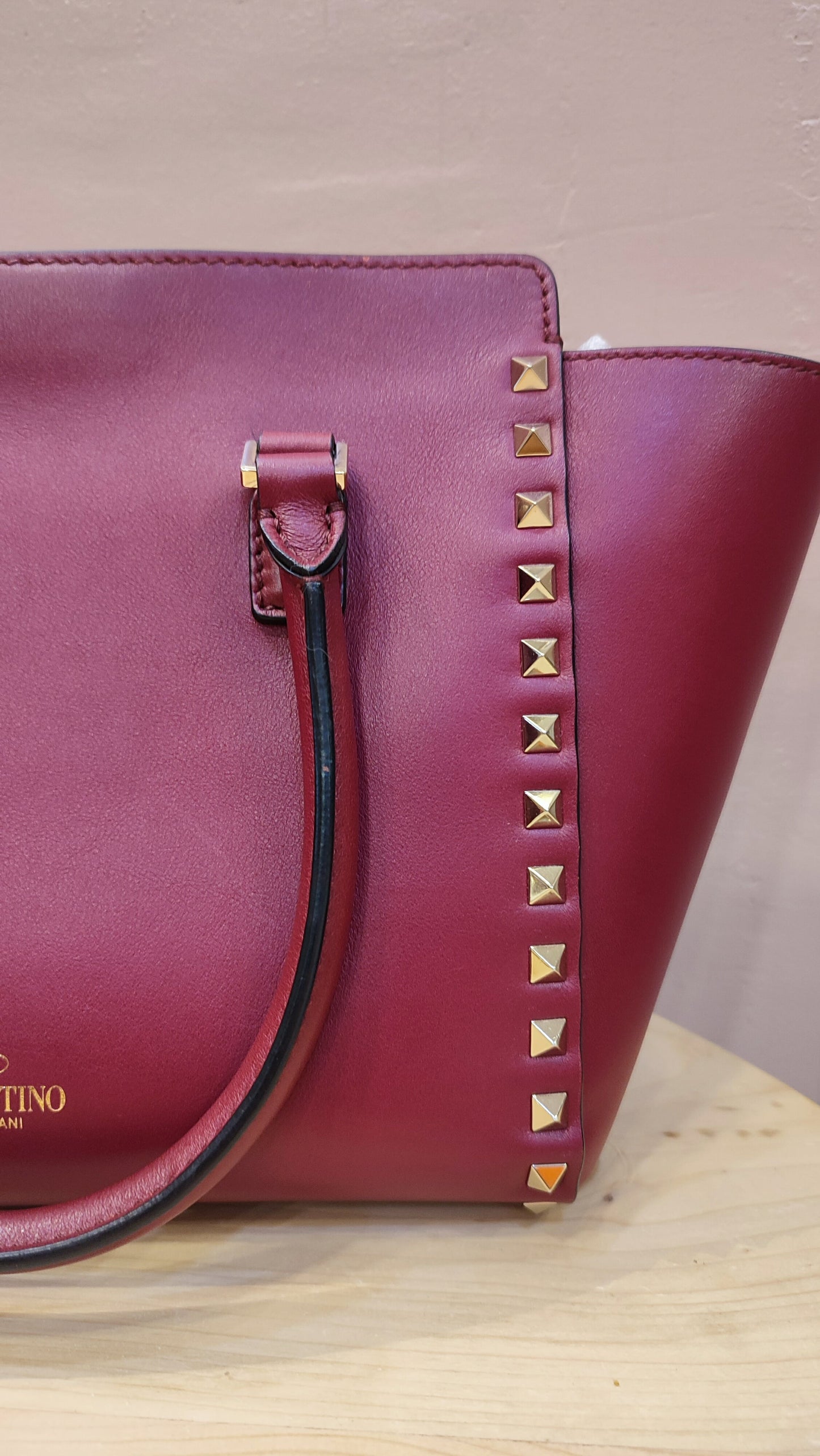 Valentino Rockstud Red Tote Bag