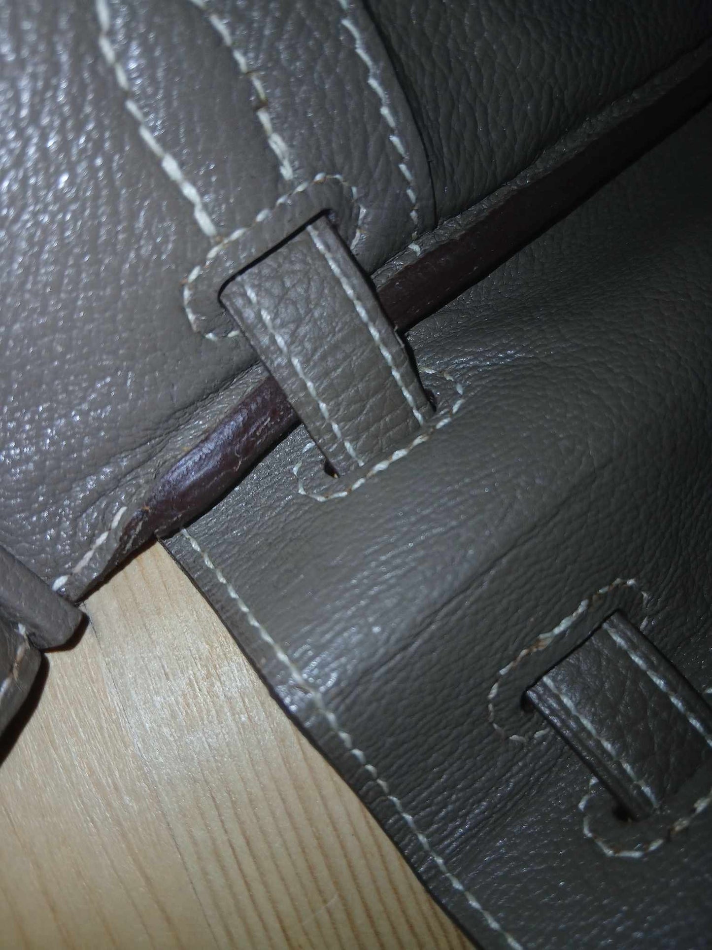 Hermes Birkin 25 Etoupe Clemence Stamp A 2017