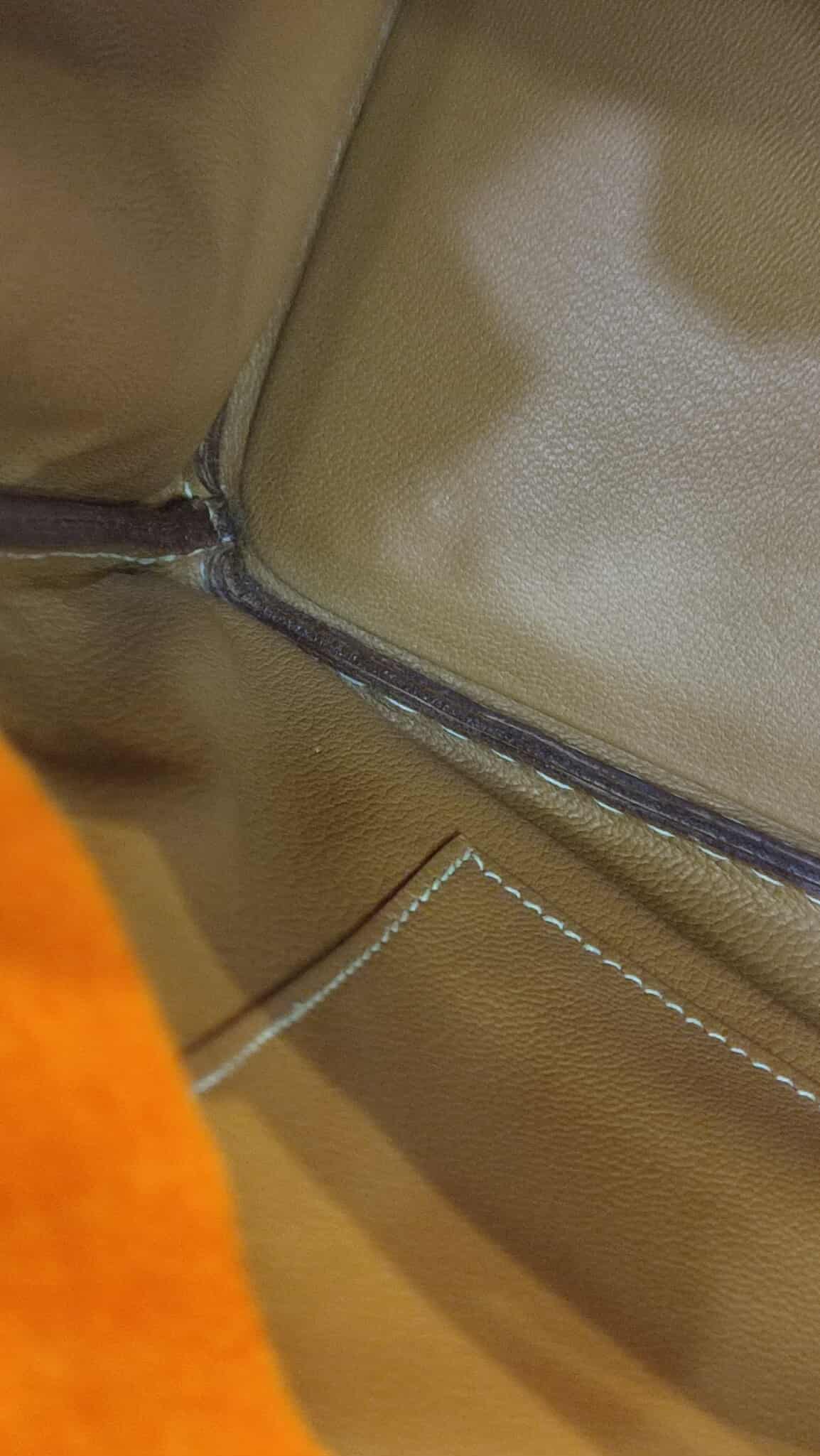 Hermes Birkin 30 Bicolor Gold/Biscuit Epsom Stamp G Square 2003 GHW