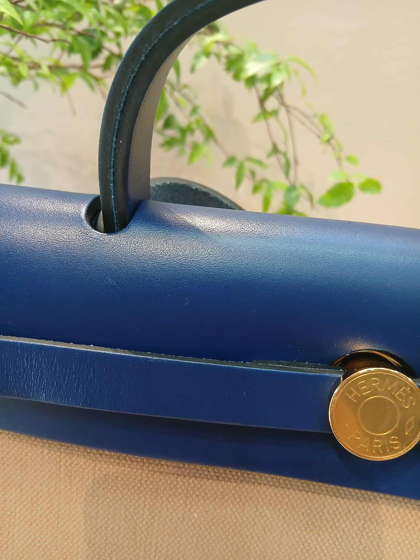 Hermes Herbag 31 Brown/Blue Stamp U 2022