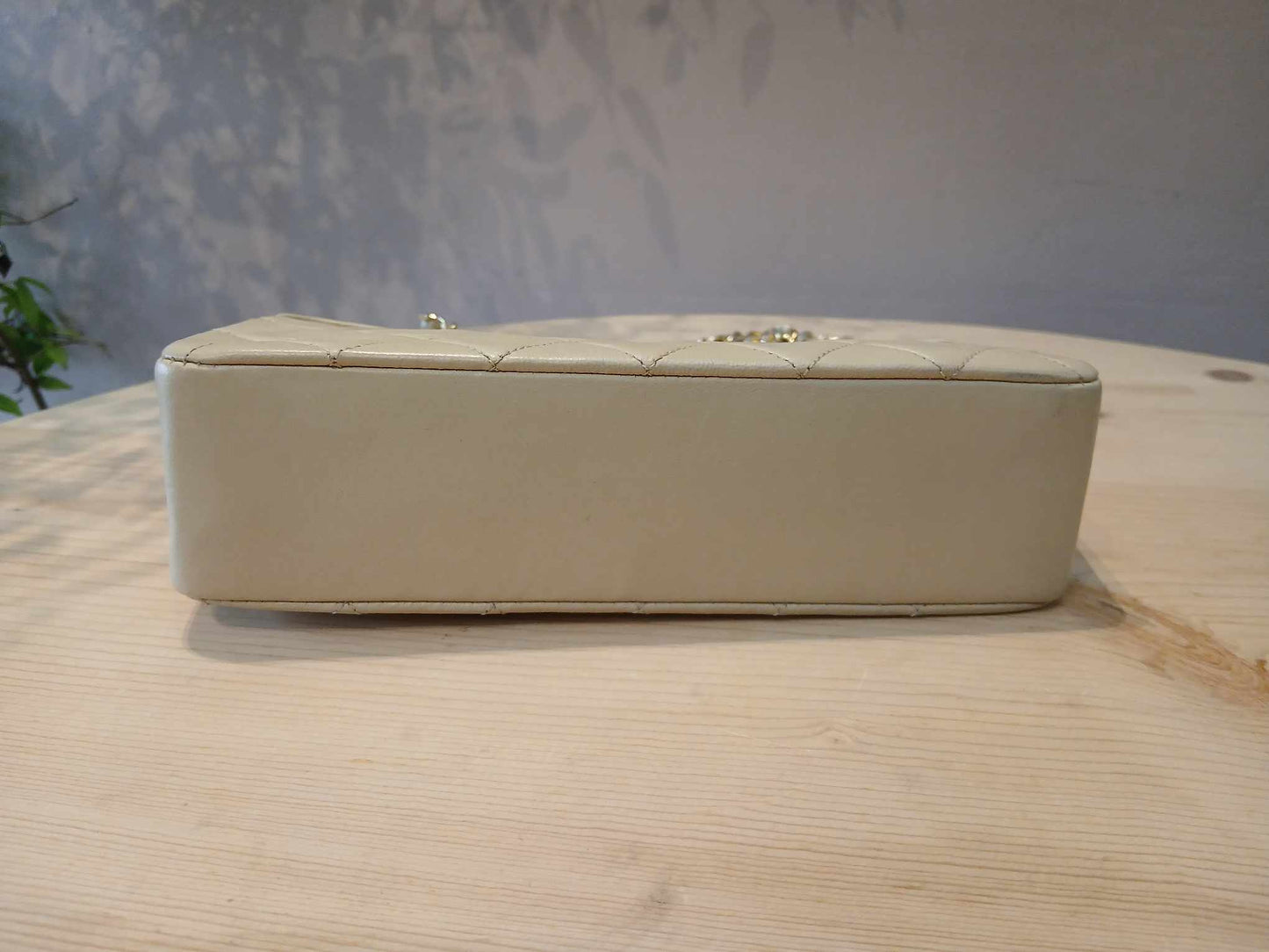 Chanel Vintage Beige Lambskin Bag Series 1