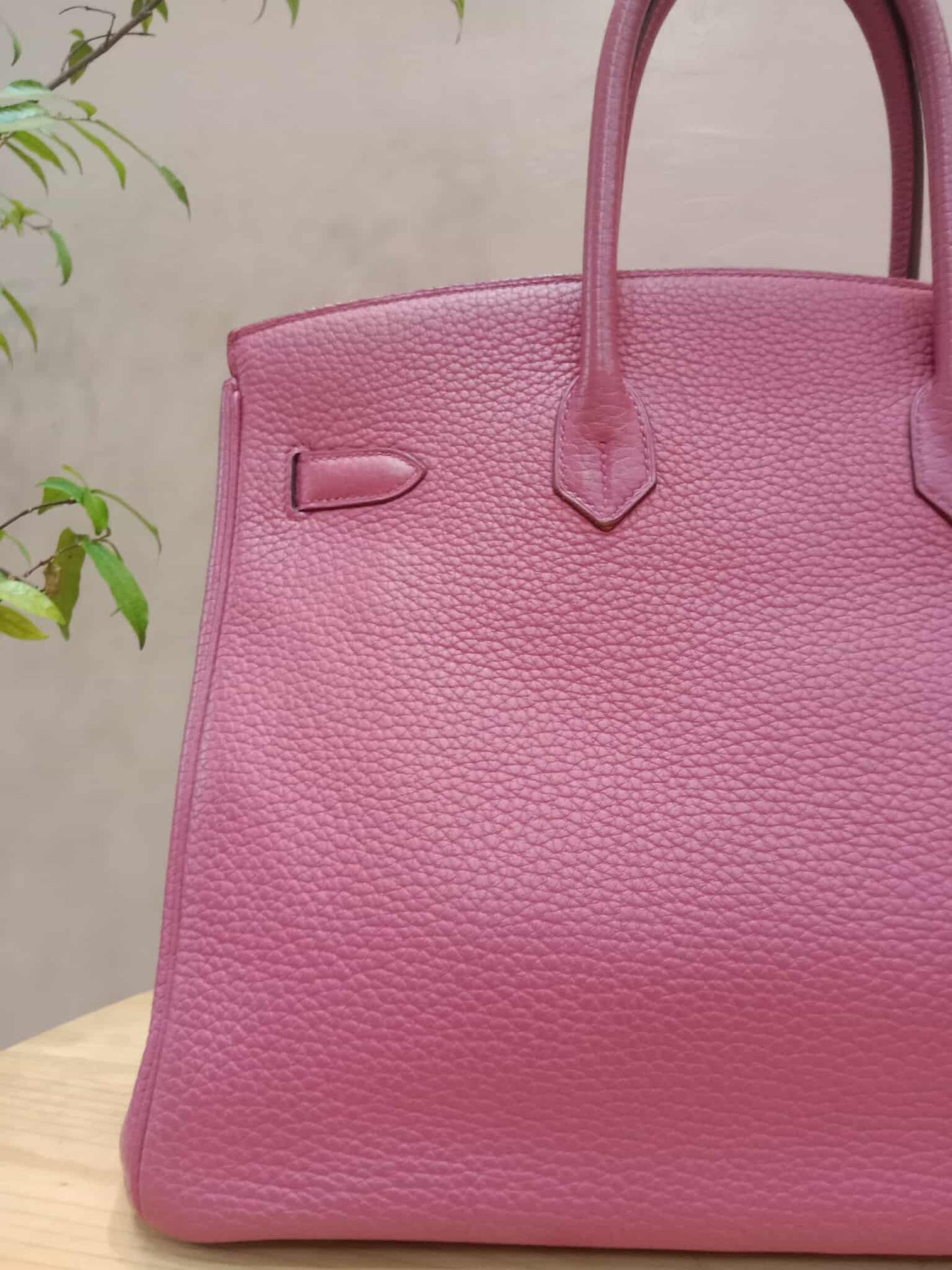 Hermes Birkin 35 Rose Poupre Clemence Stamp T 2015
