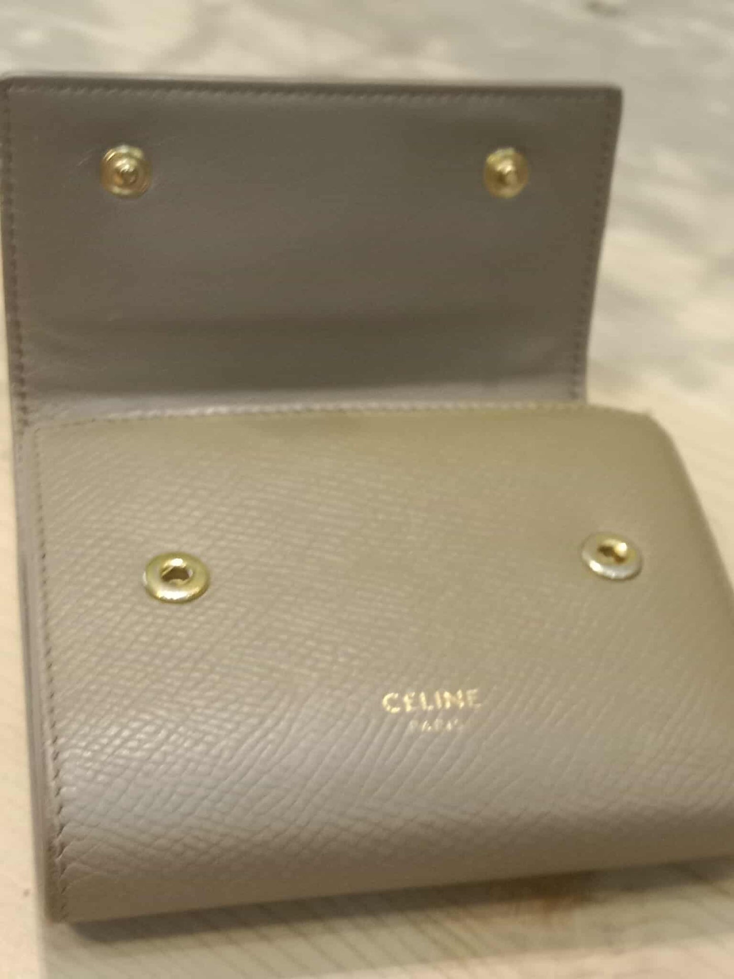 Celine Beige Trifold Wallet