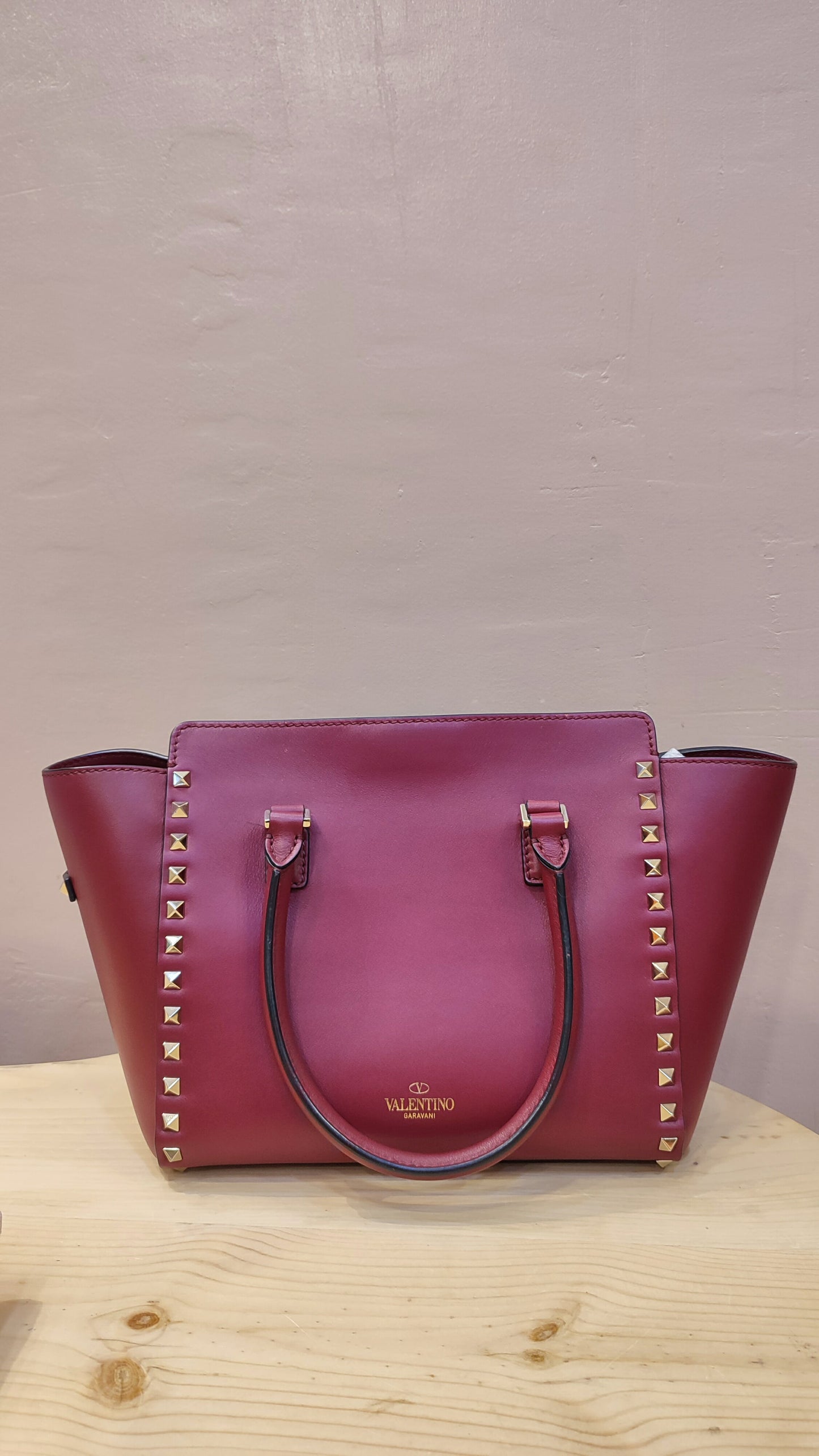 Valentino Rockstud Red Tote Bag