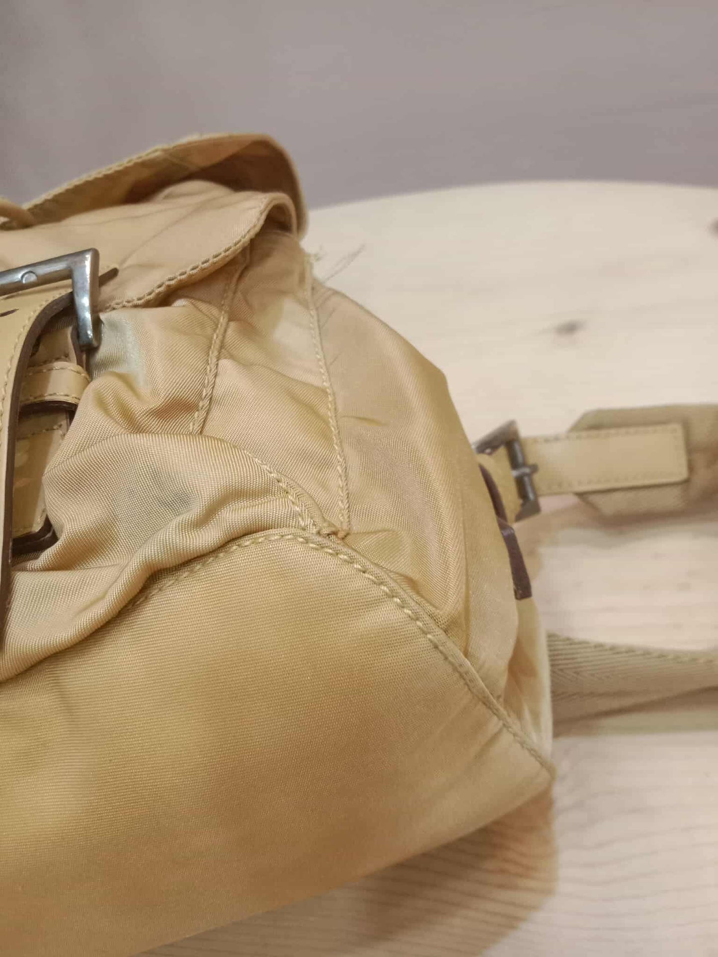 Prada Nylon Backpack Small Beige