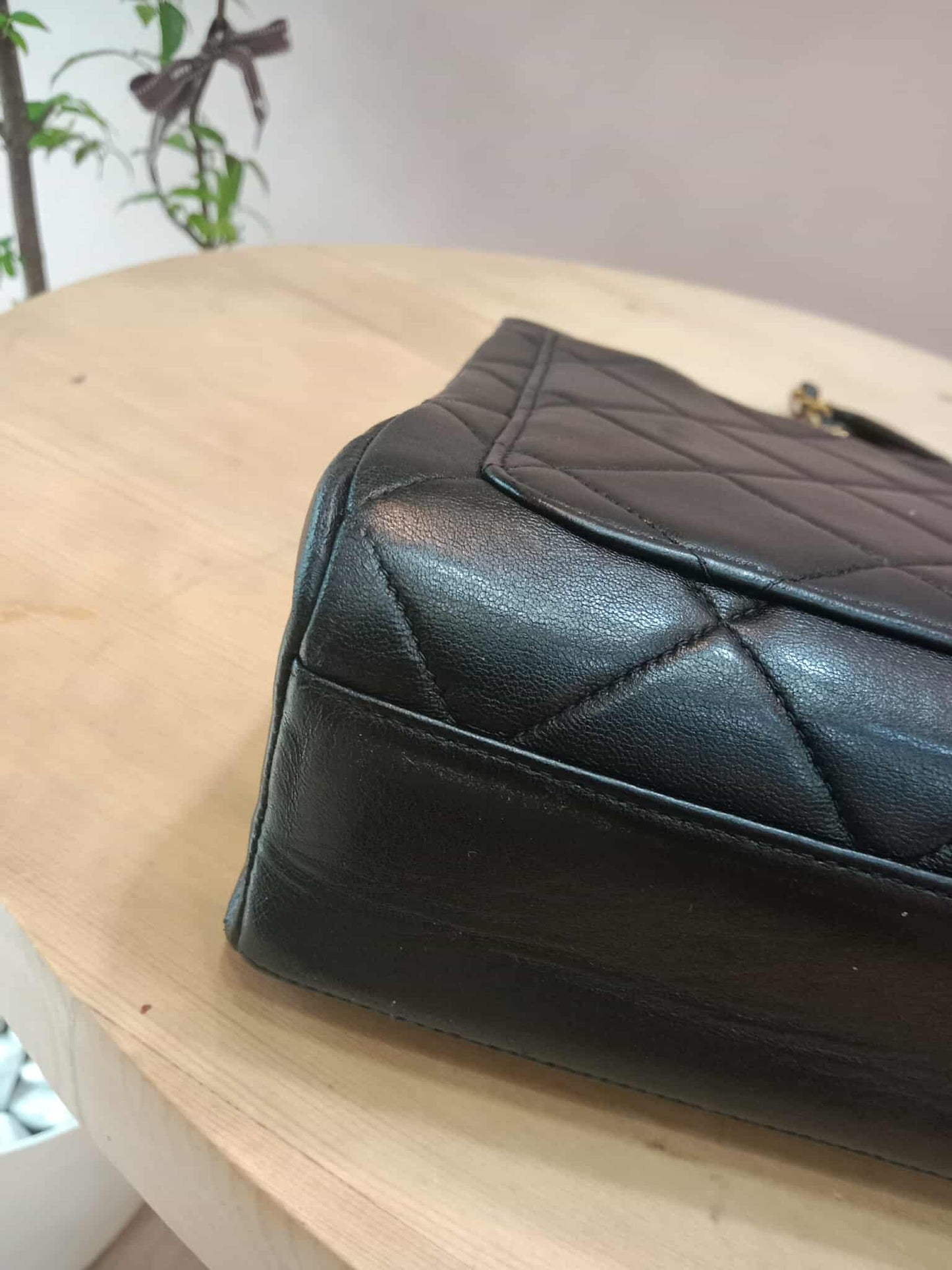 Chanel Vintage Lambskin Flap Black Series 3