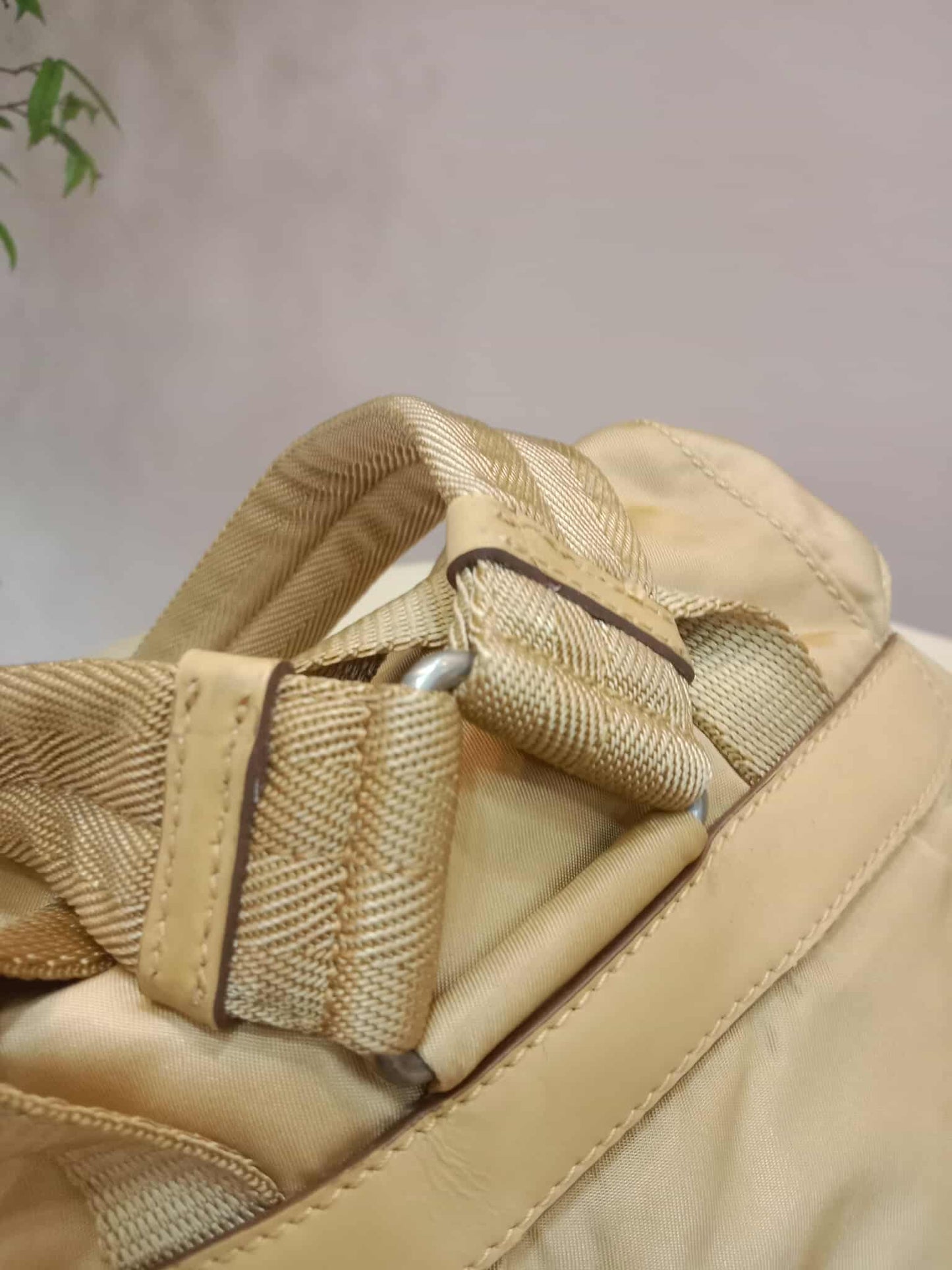 Prada Nylon Backpack Small Beige