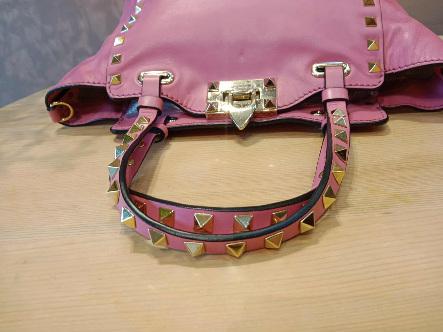 Valentino Rockstud Tote Bag Pink Mini