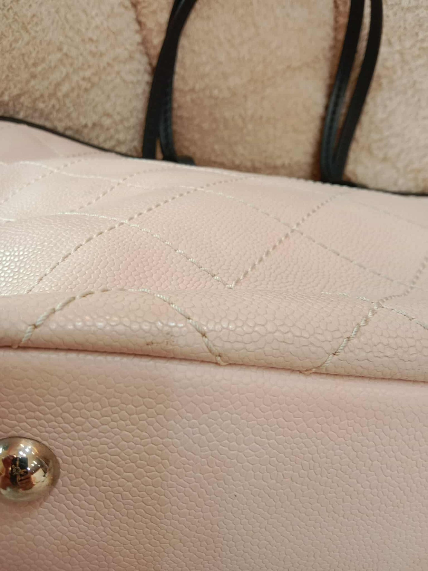 Chanel Shopping Fever Tote Bicolor Pink/Black Caviar Series 19