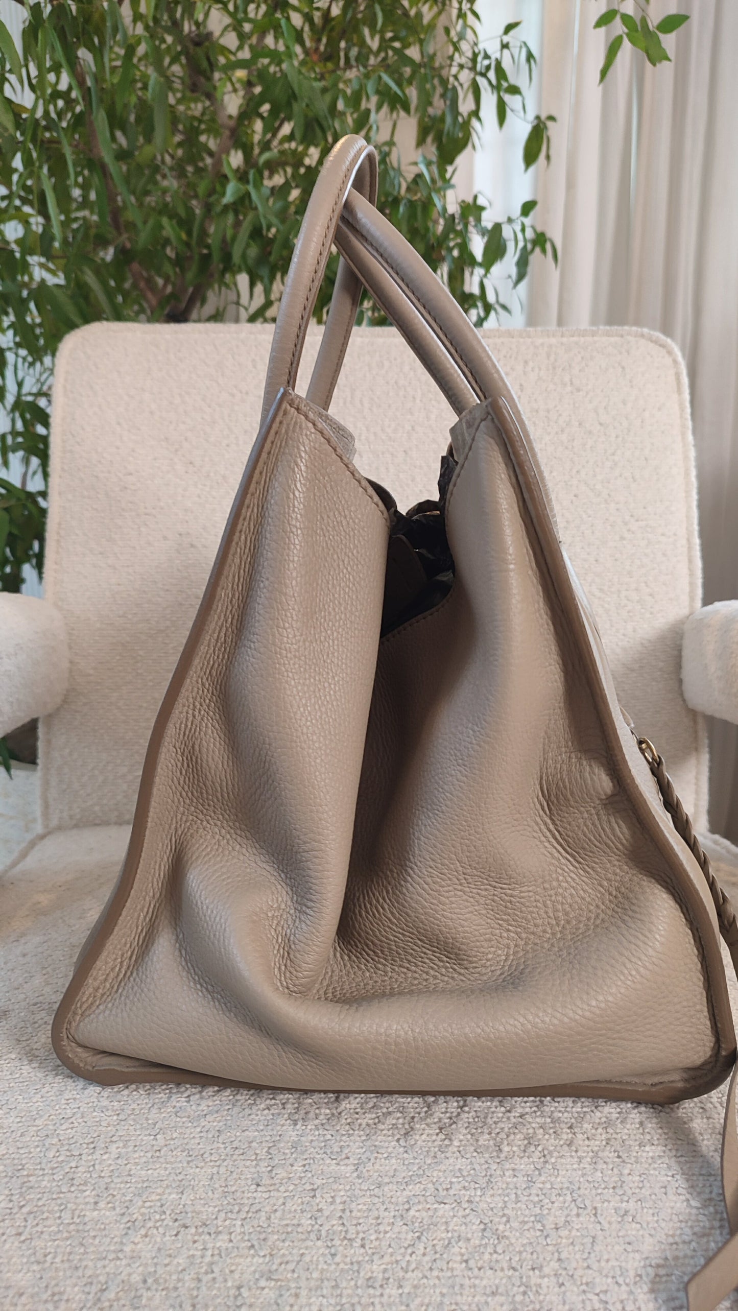 Celine Drummed Phantom Taupe Bag