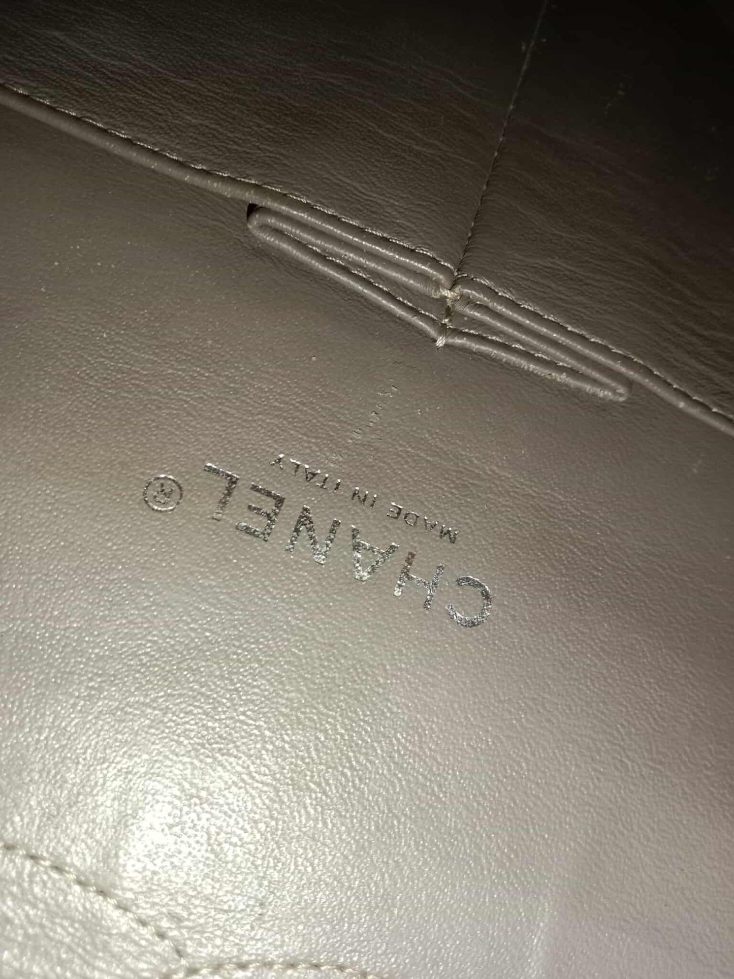 Chanel Quilted Maxi Double Flap Patent Tan Series 15