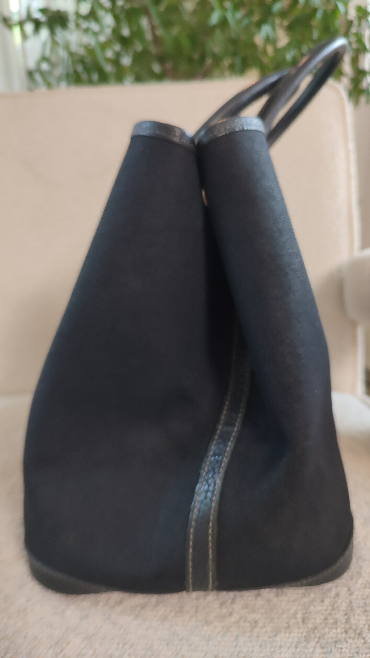 Hermes GPT 36 Noir Canvas/Leather Bag Stamp T 2015