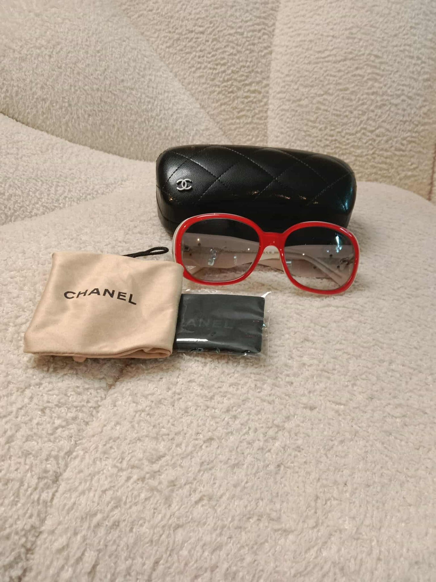 Chanel Red Sunglasses