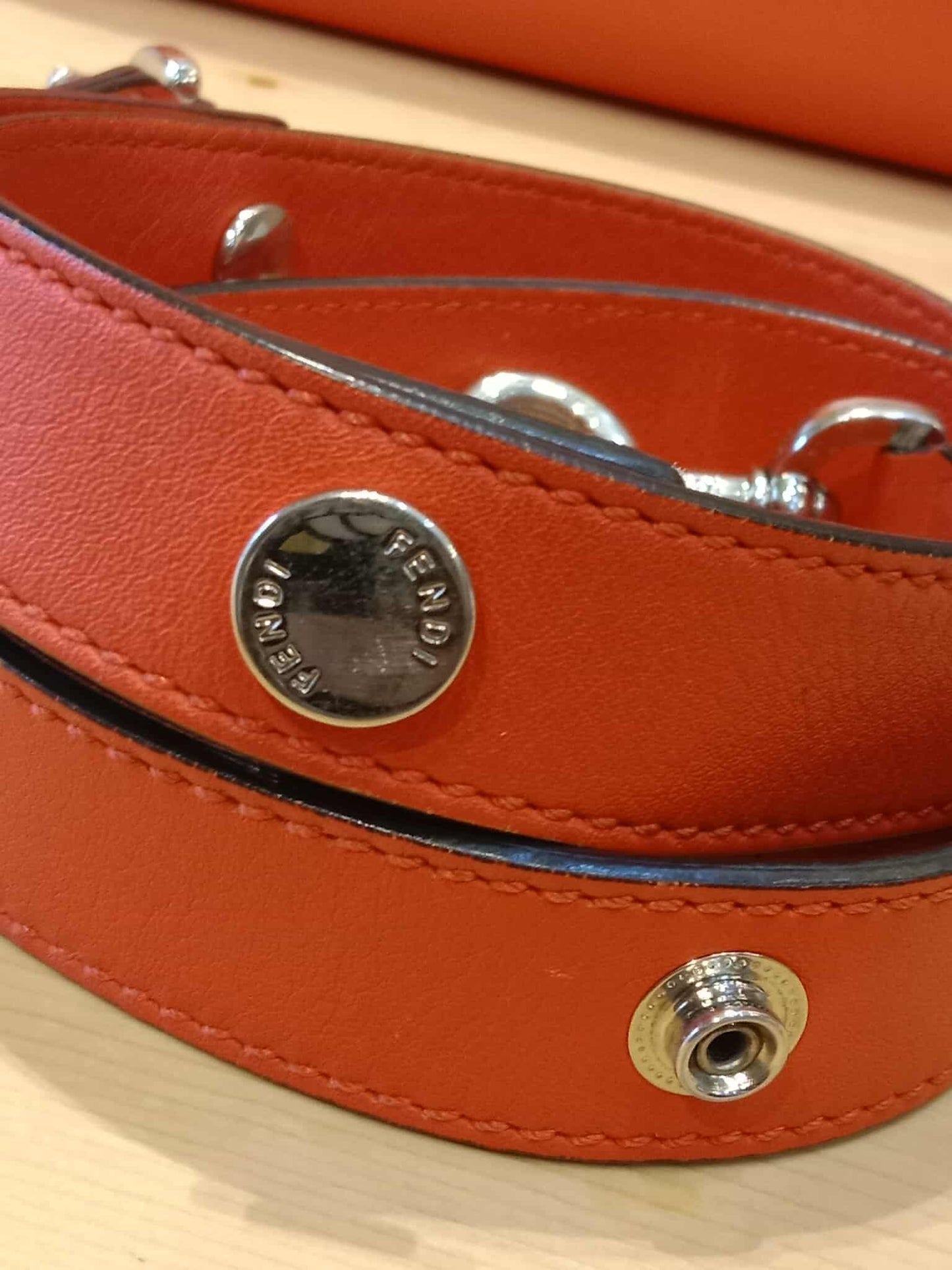 Fendi Papavero Calfskin Leather By-the-Way Mini Red Orange Bag