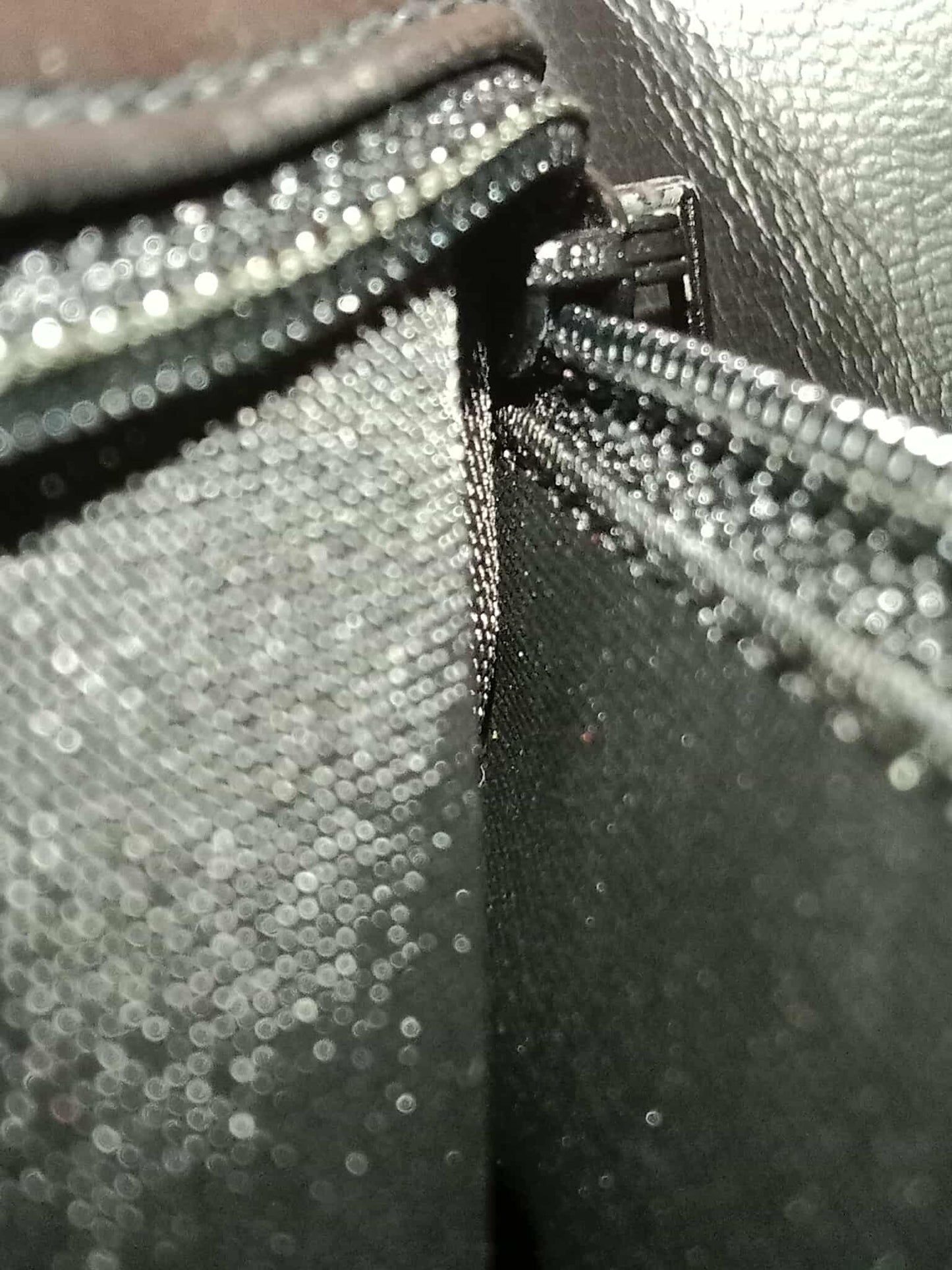 Chanel Vanity Black Leather Stitched Cosmetic Beauty Bag Series 2