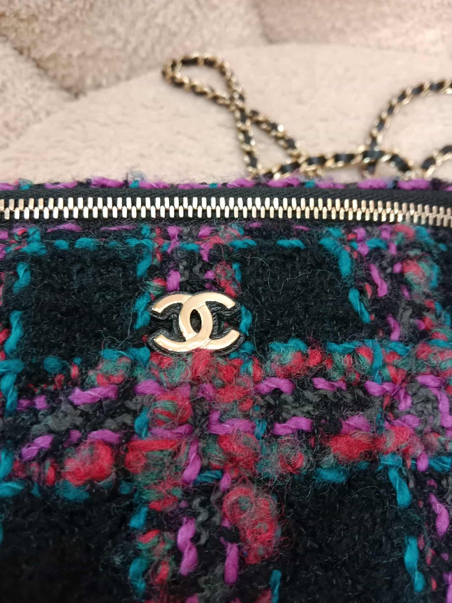 Chanel Tweed Vanity Multicolor Microchipped