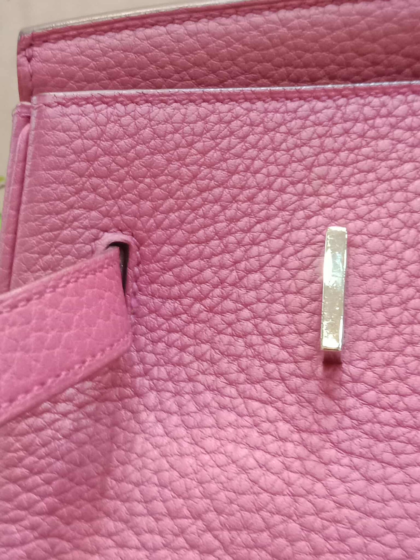 Hermes Birkin 35 Rose Poupre Clemence Stamp T 2015