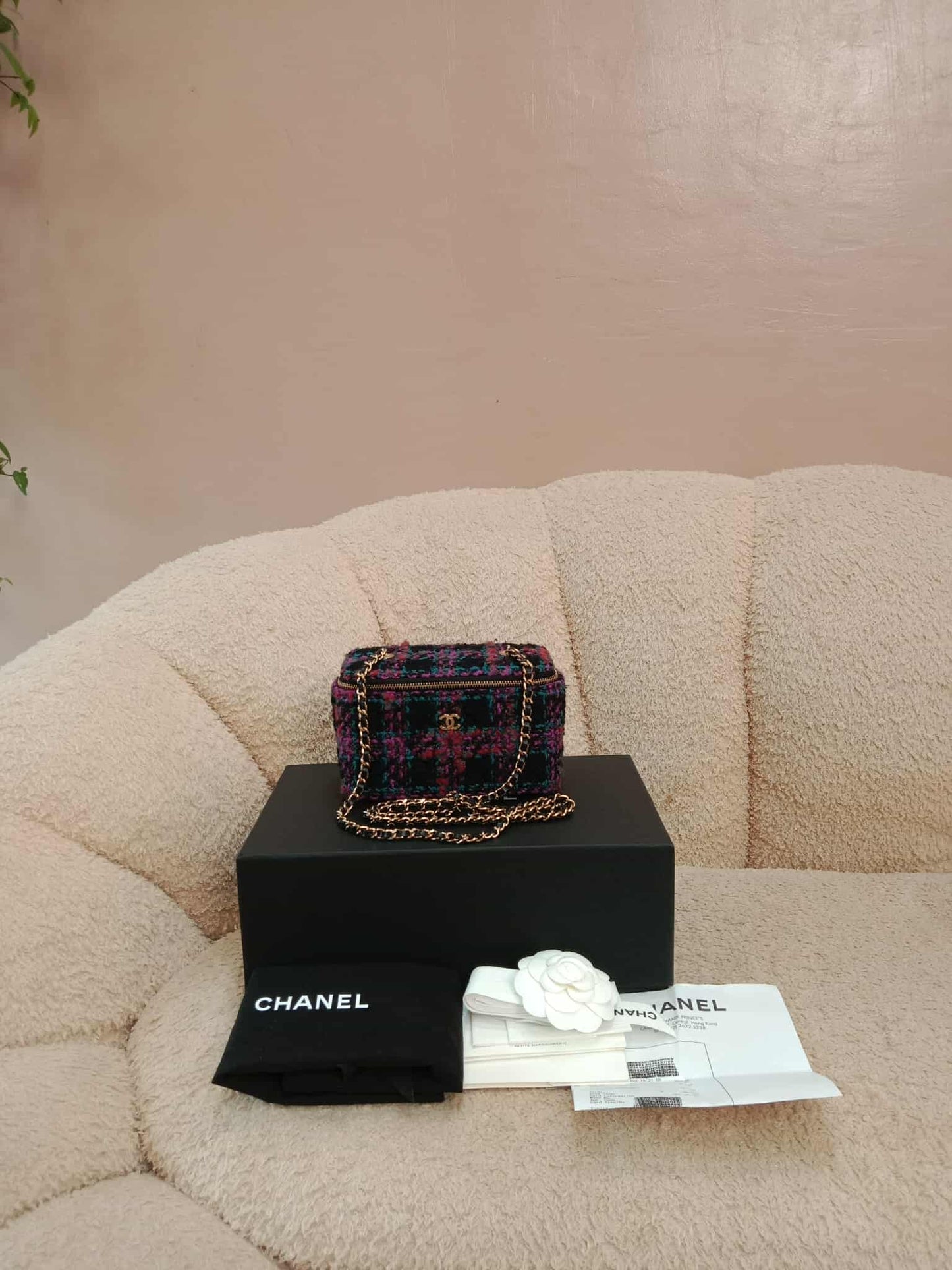 Chanel Tweed Vanity Multicolor Microchipped