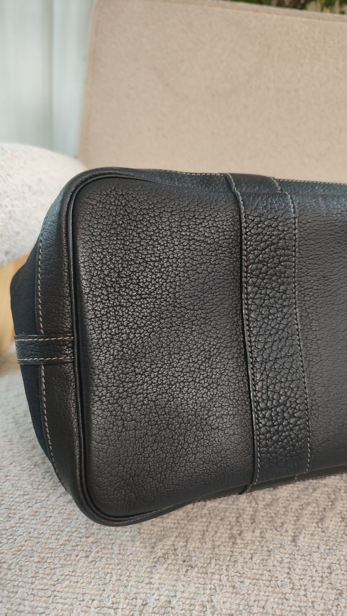 Hermes GPT 36 Noir Canvas/Leather Bag Stamp T 2015