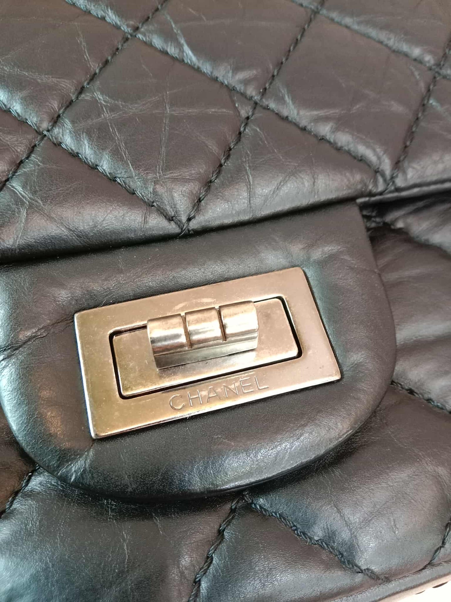 Chanel Reissue Mademoiselle Double Flap Black Calfskin Series 14