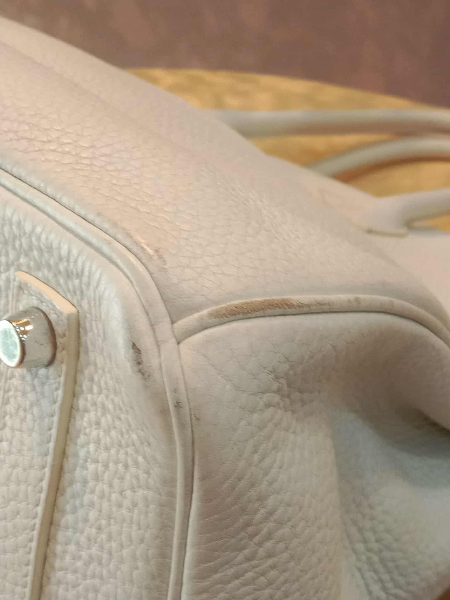 Hermes Birkin 35 White Clemence Stamp N Square 2010